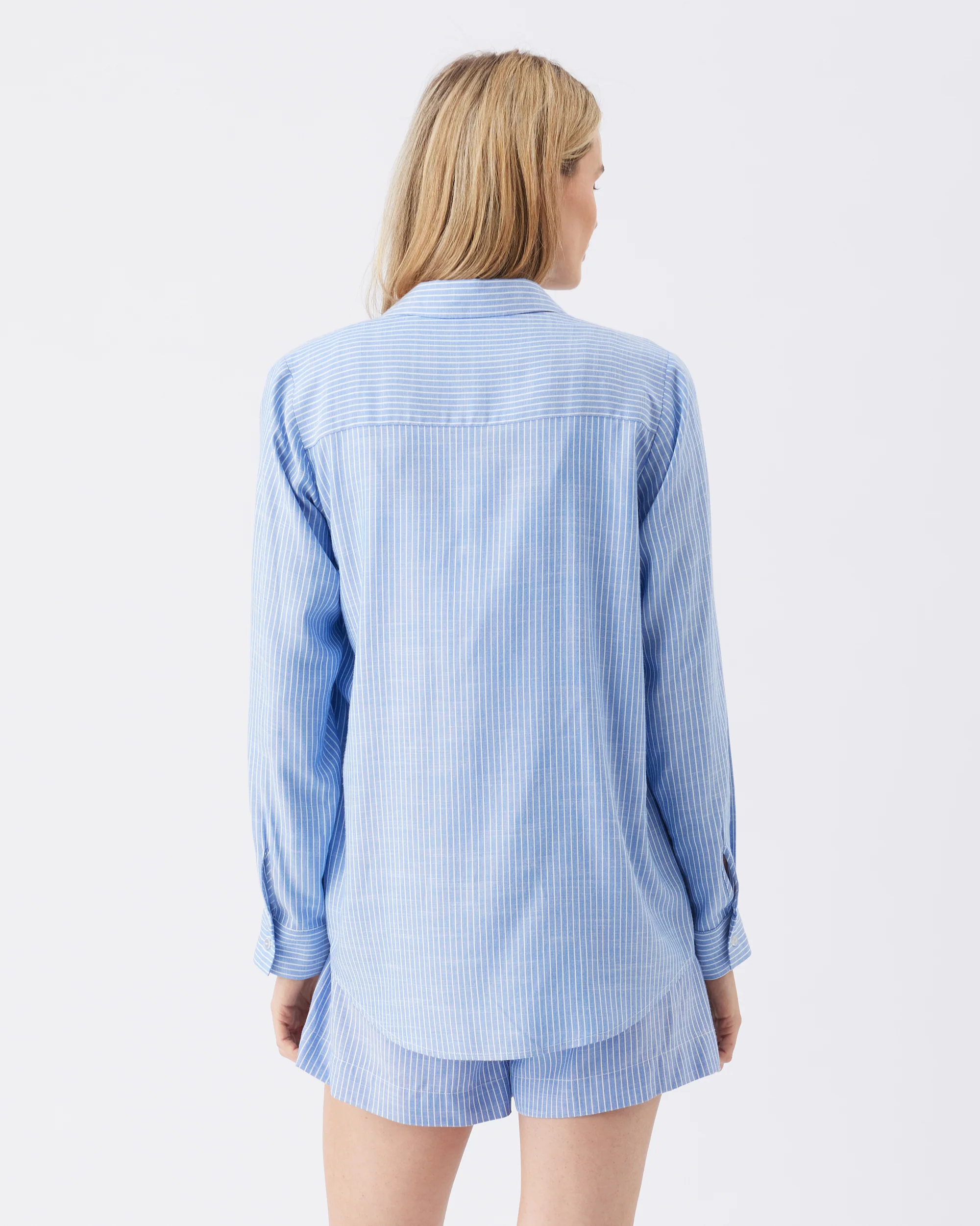 Abby Stripe Shirt  Blue / White - Image 6