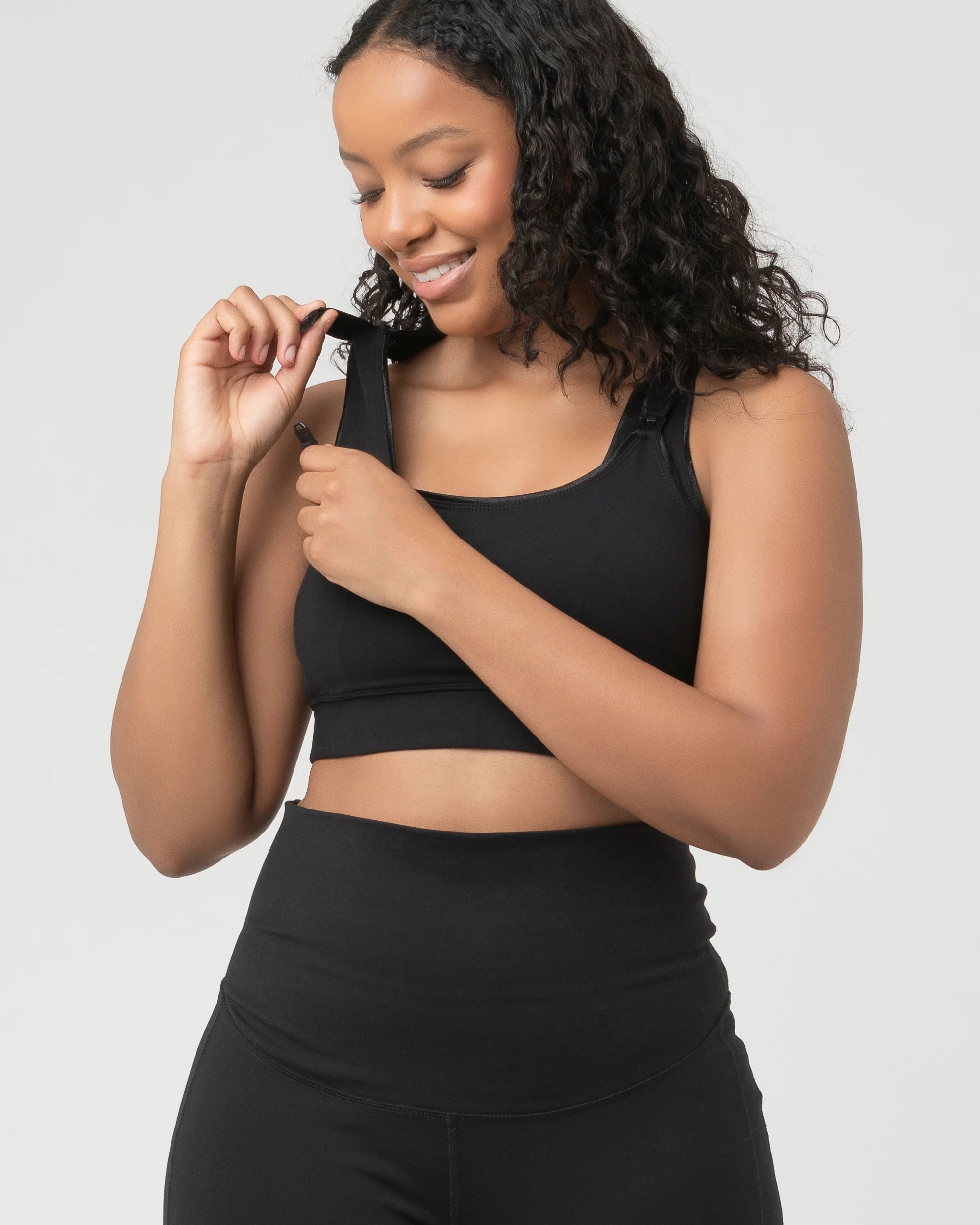 Active Nursing Crop Top  Black - Image 9