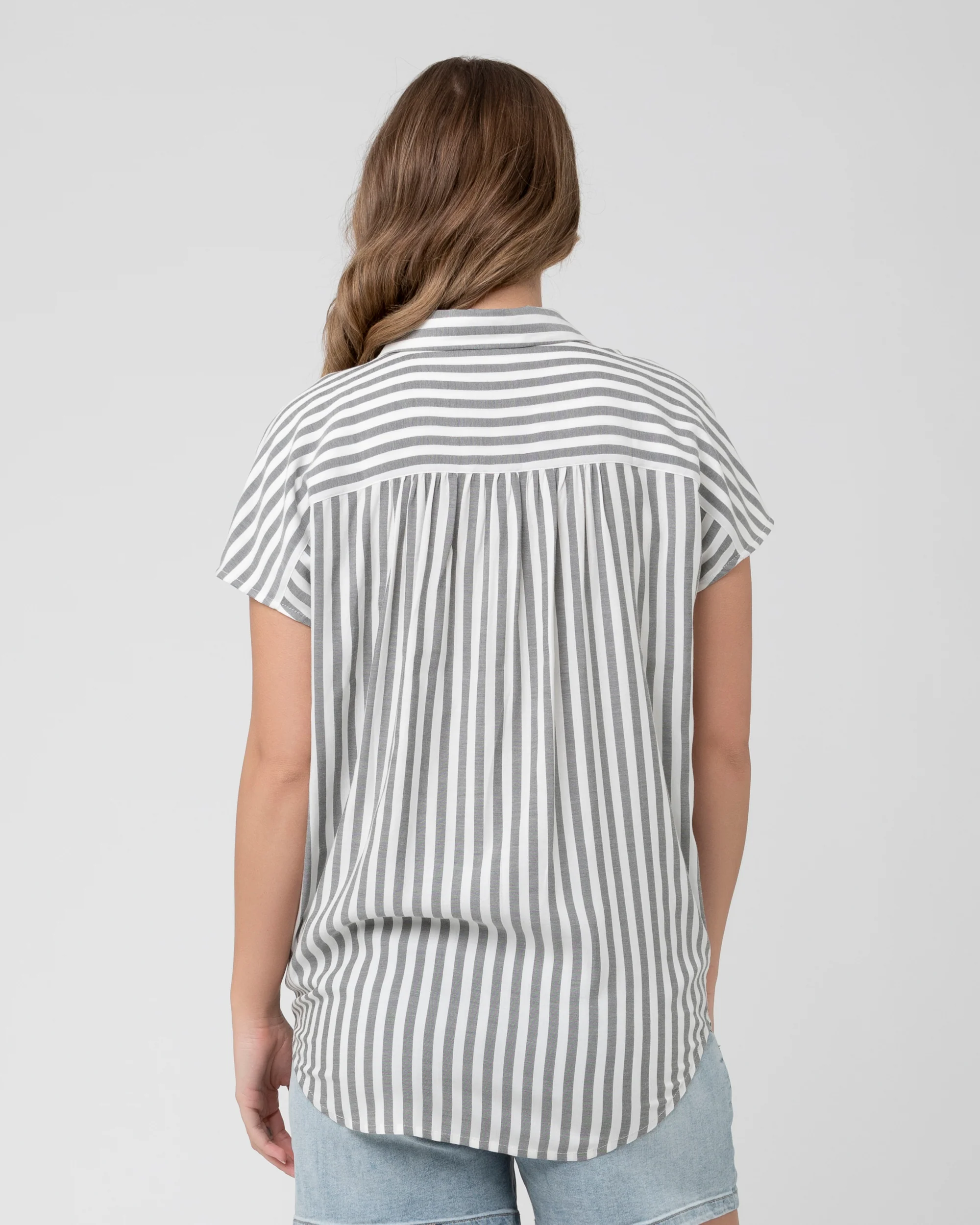 Ada Relaxed Shirt Black / White - Image 4