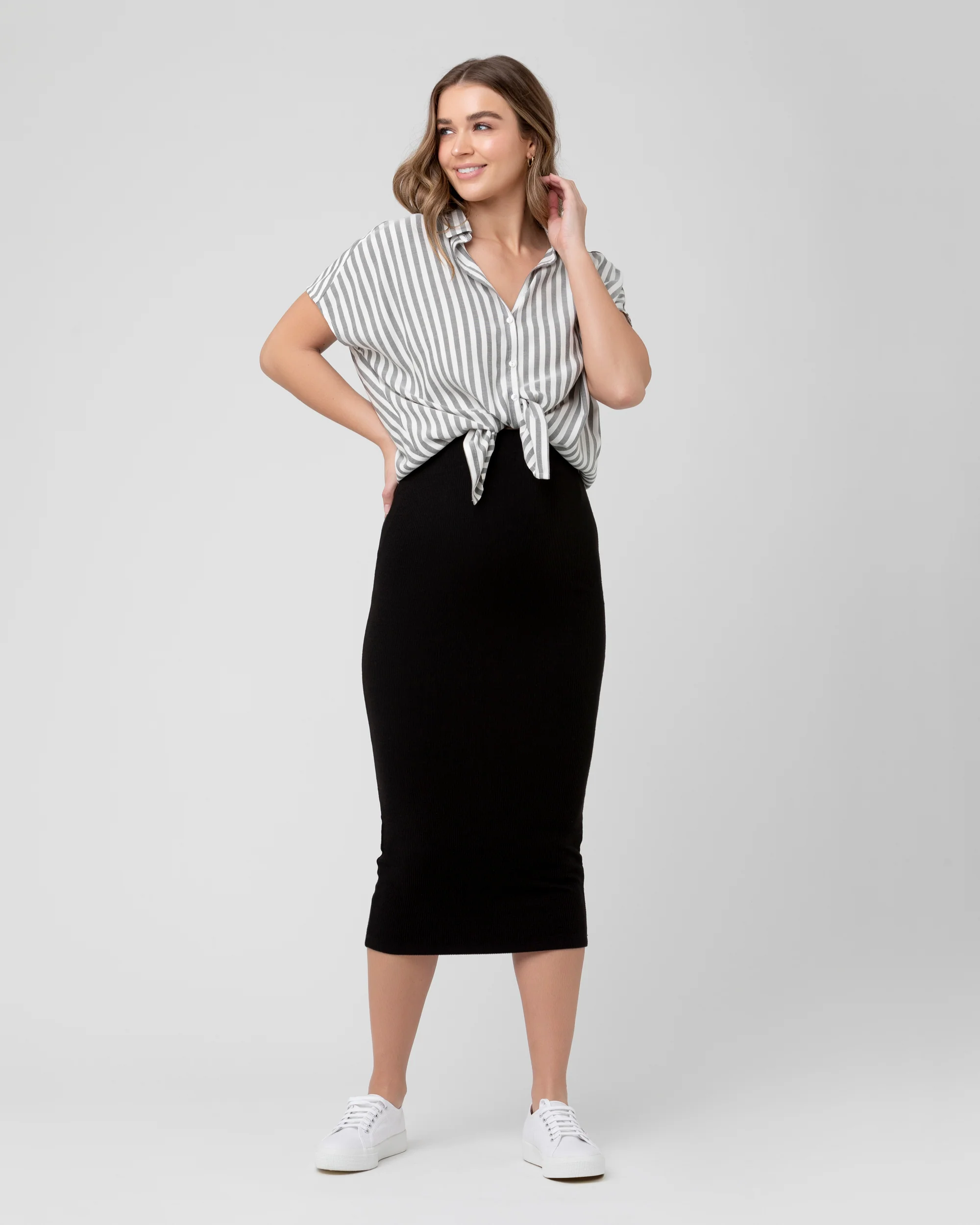 Ada Relaxed Shirt Black / White - Image 5