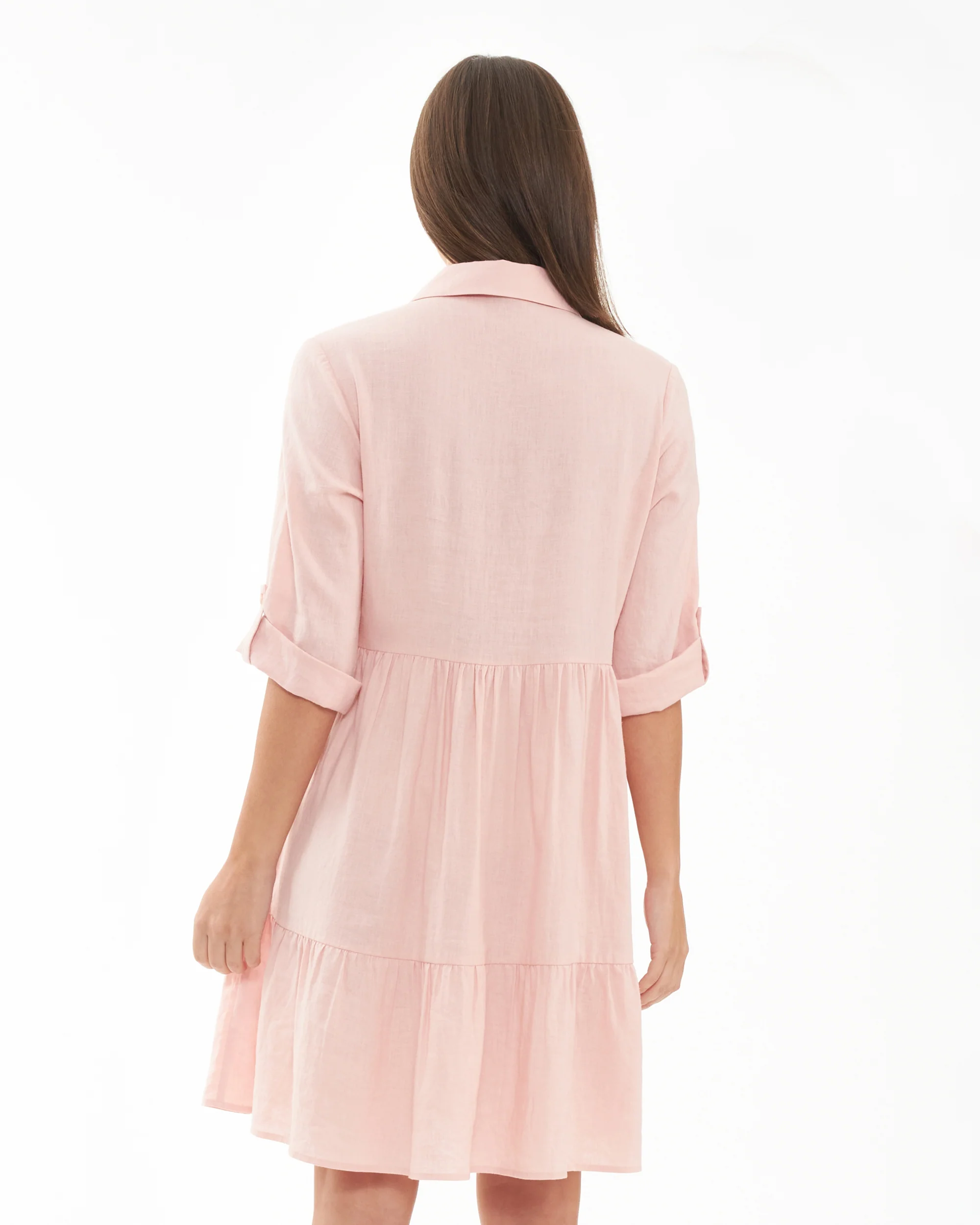 Adel Linen Dress Soft Pink - Image 5