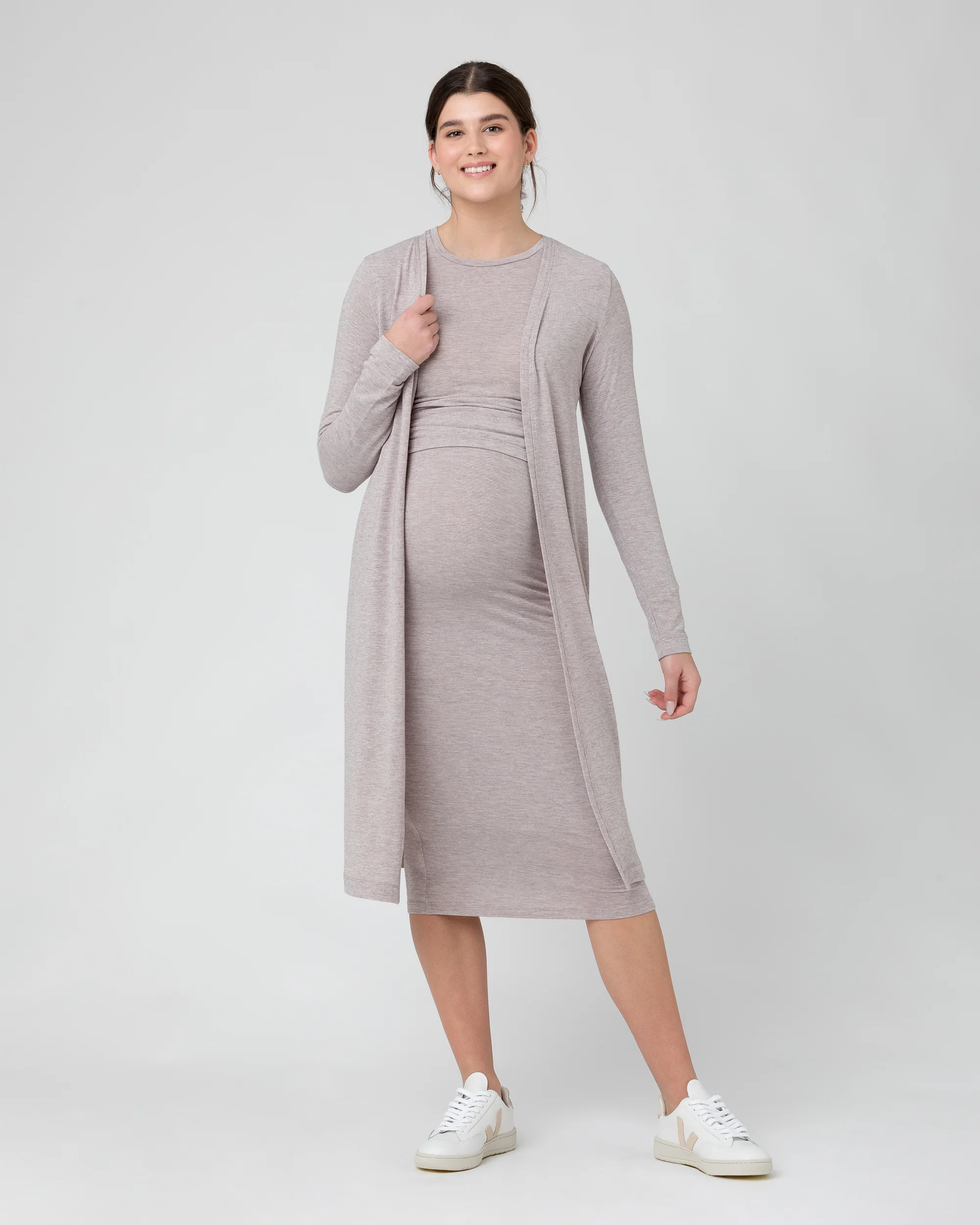 Amber Ruched Long Sleeve Top Sand - Image 5