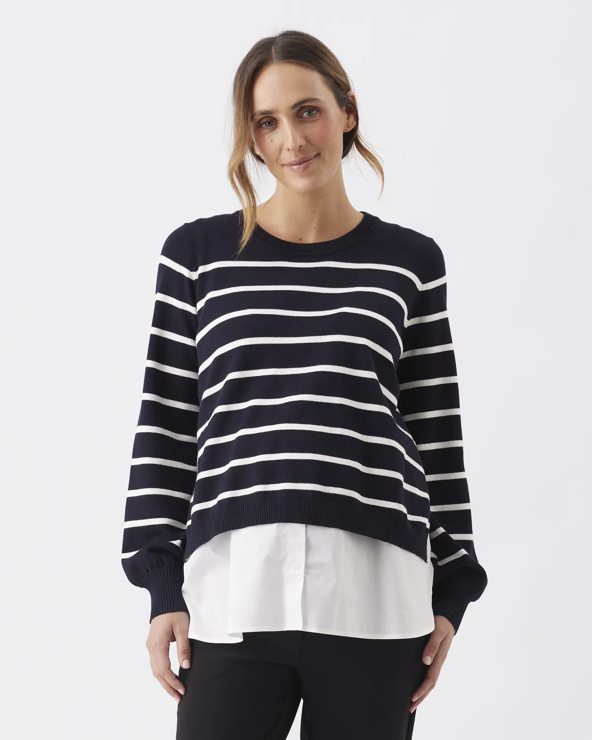 Anna Detachable Nursing Knit   Midnight / White - Image 3