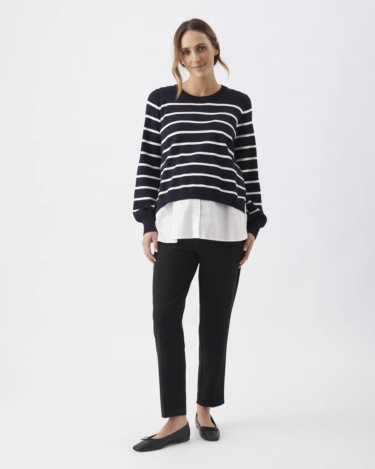 Anna Detachable Nursing Knit   Midnight / White - Image 6