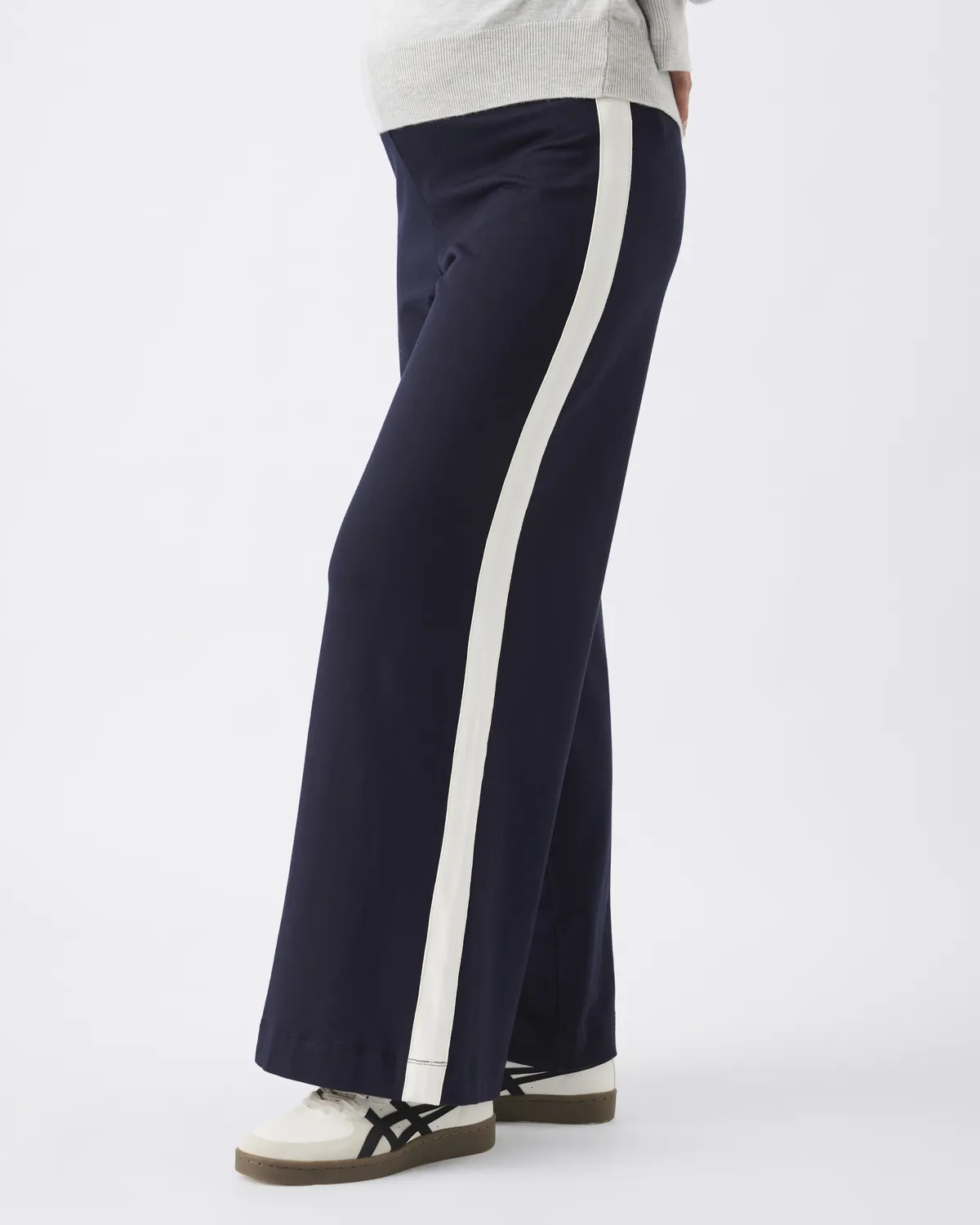 Ari Wide Leg Pant Midnight / White - Image 3
