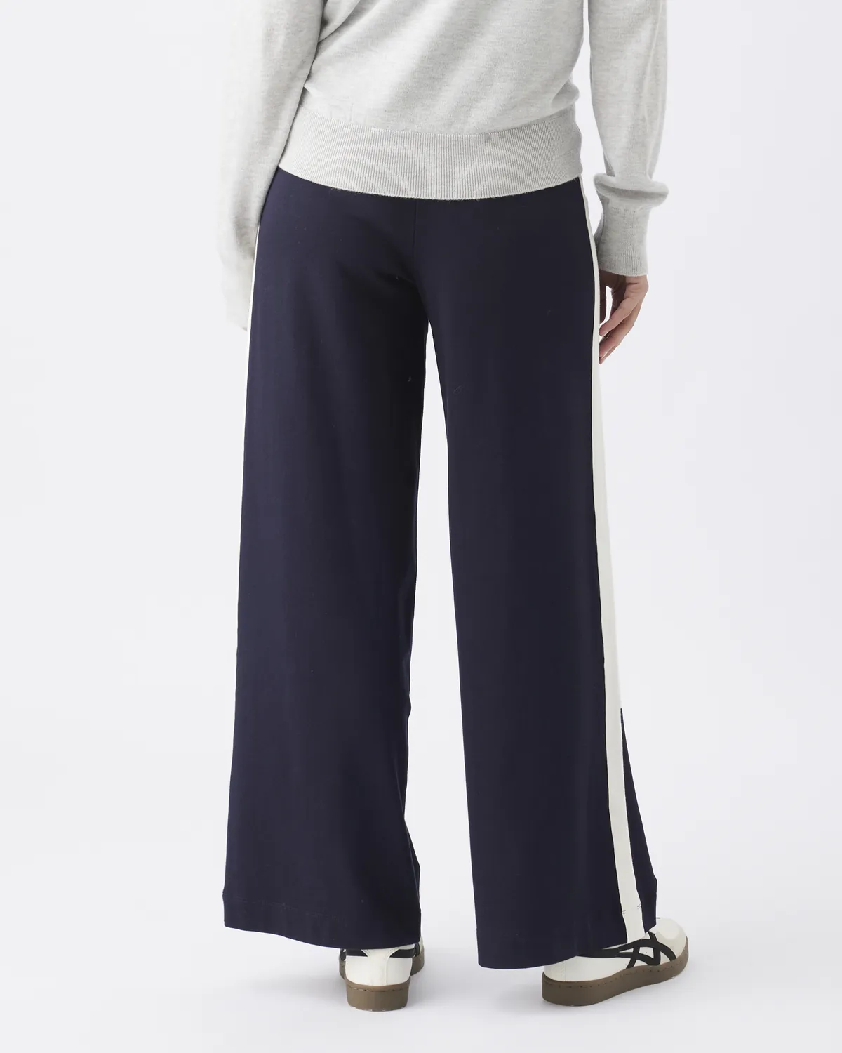 Ari Wide Leg Pant Midnight / White - Image 4