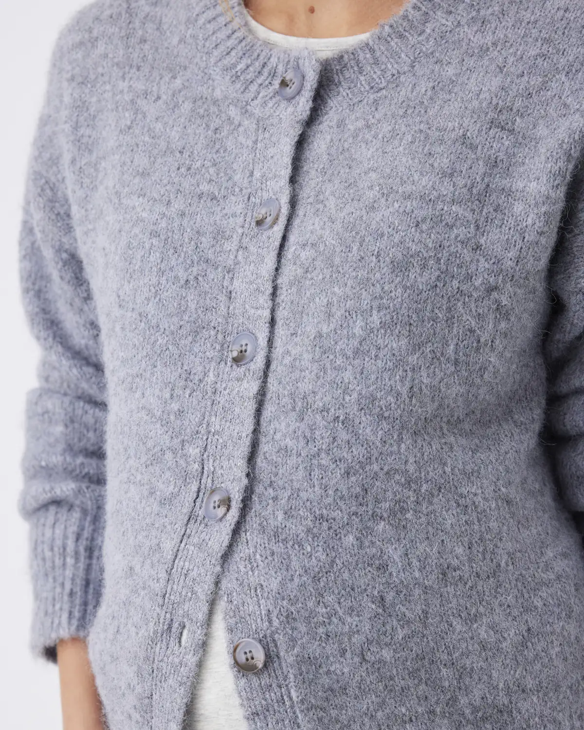 Ariana Knit Cardigan   Ash Blue - Image 7