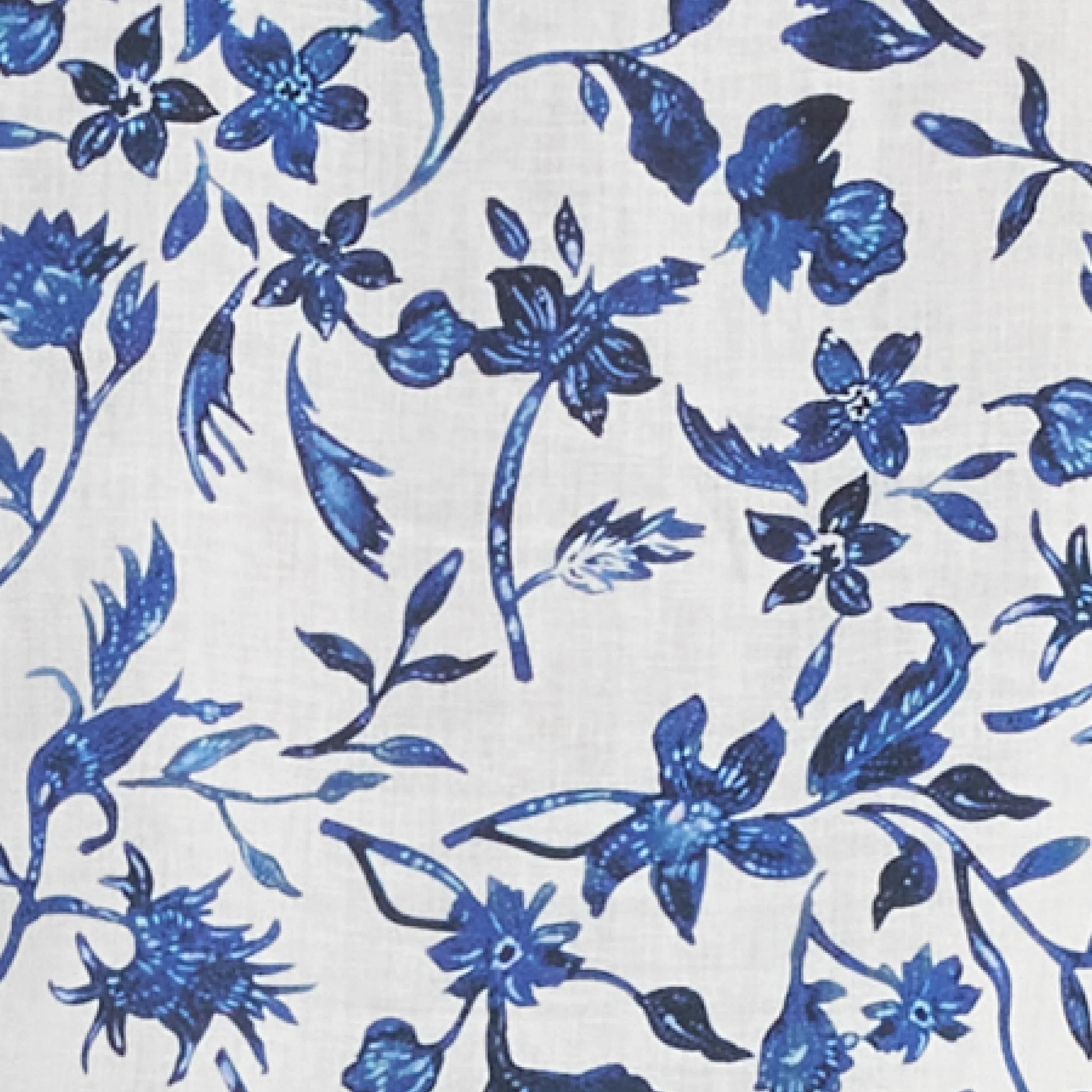 Bella Linen Dress  White / Lapis - Image 6