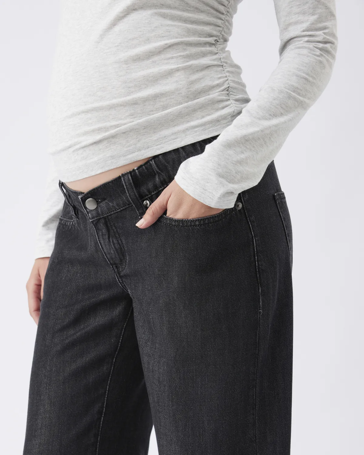 Billie Elastic Waist Jean Black - Image 5