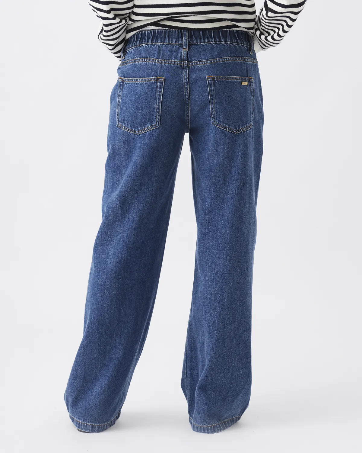 Billie Elastic Waist Jean Dark Wash - Image 4