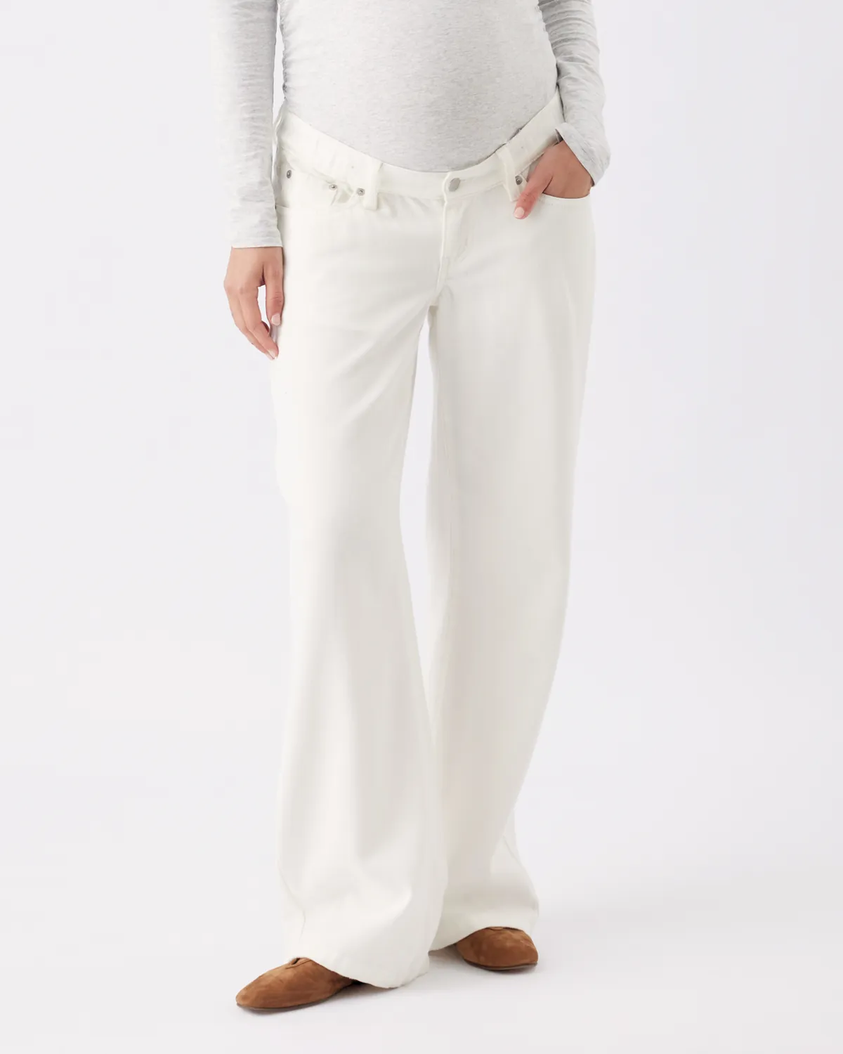 Billie Elastic Waist Jean Ecru