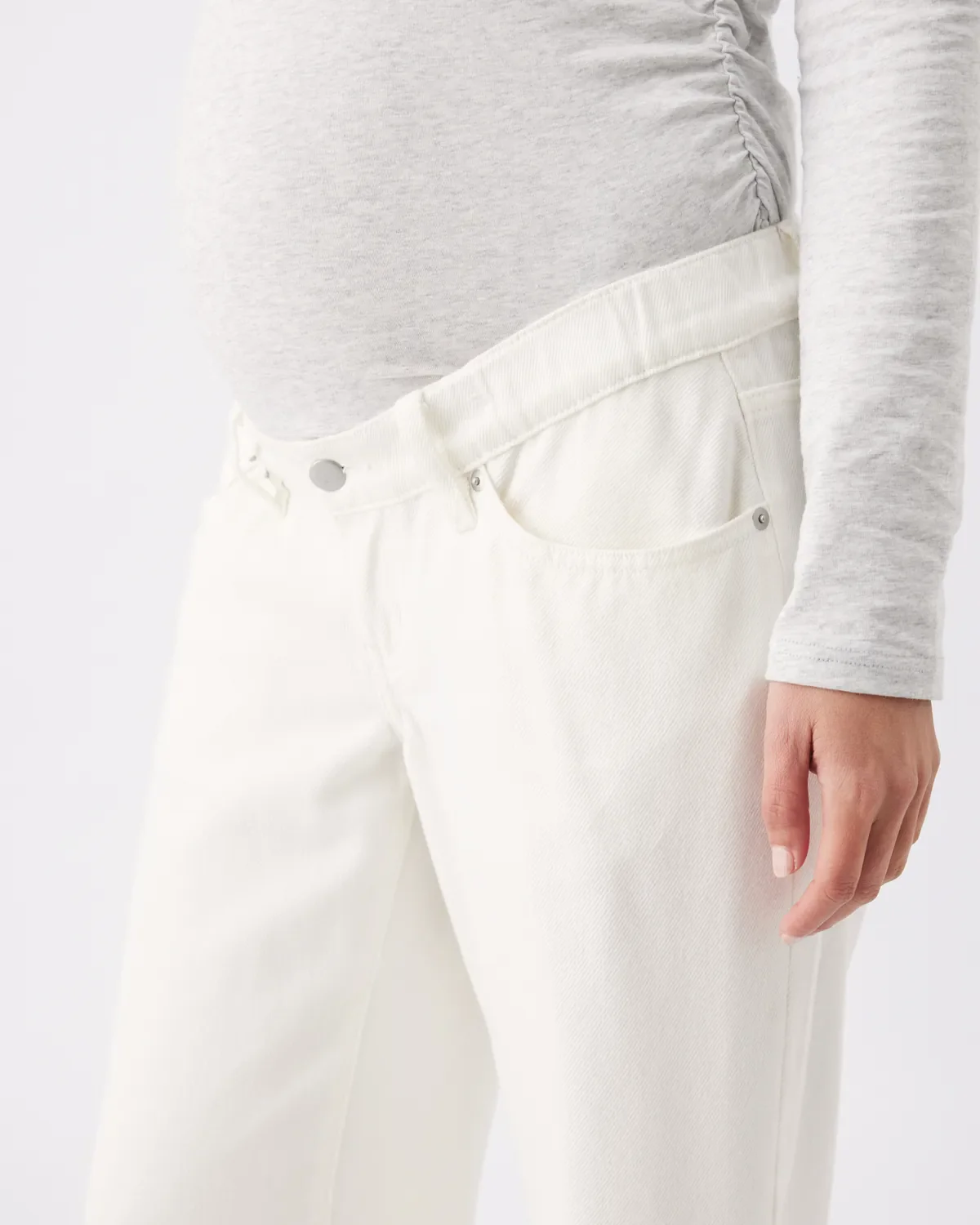 Billie Elastic Waist Jean Ecru - Image 3