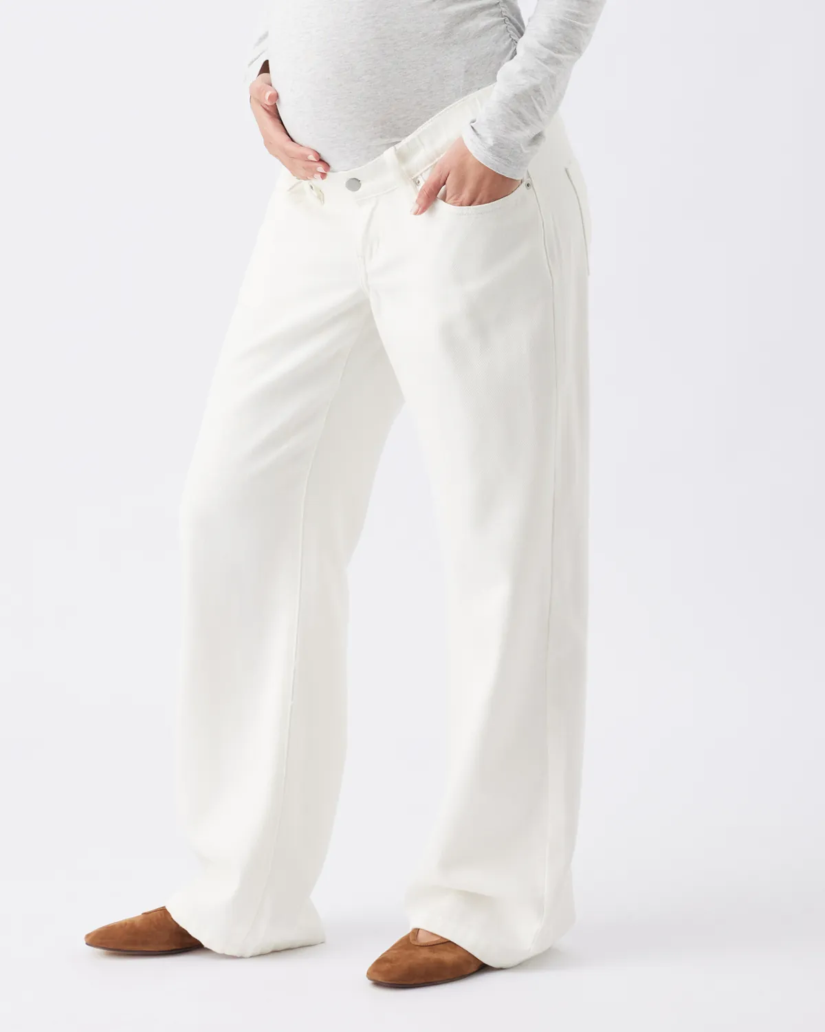Billie Elastic Waist Jean Ecru - Image 4