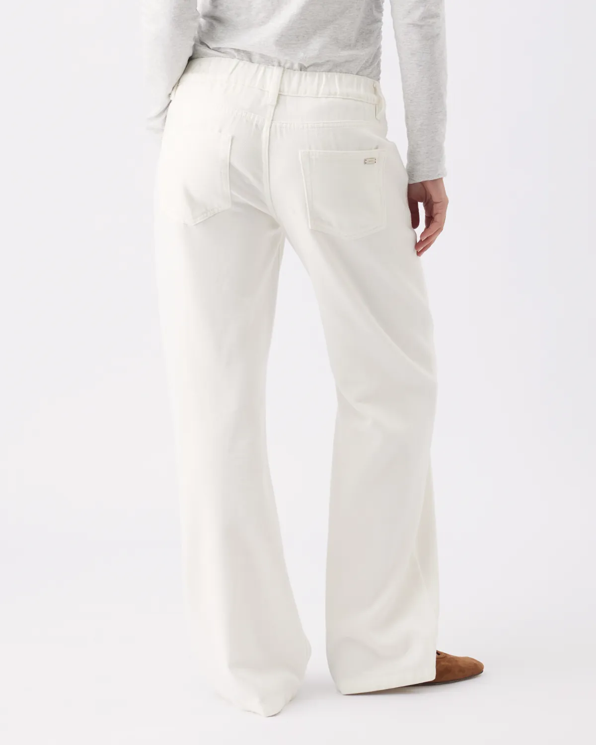 Billie Elastic Waist Jean Ecru - Image 5