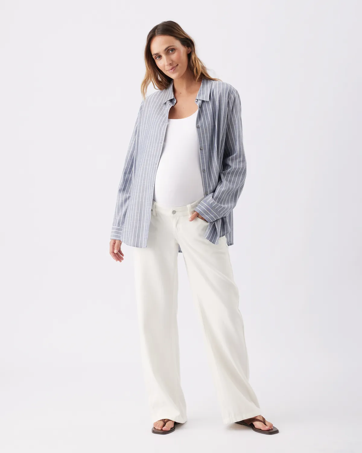 Billie Elastic Waist Jean Ecru - Image 6