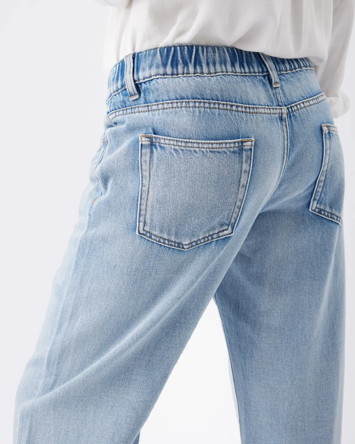 Billie Elastic Waist Jean Light Wash - Image 5