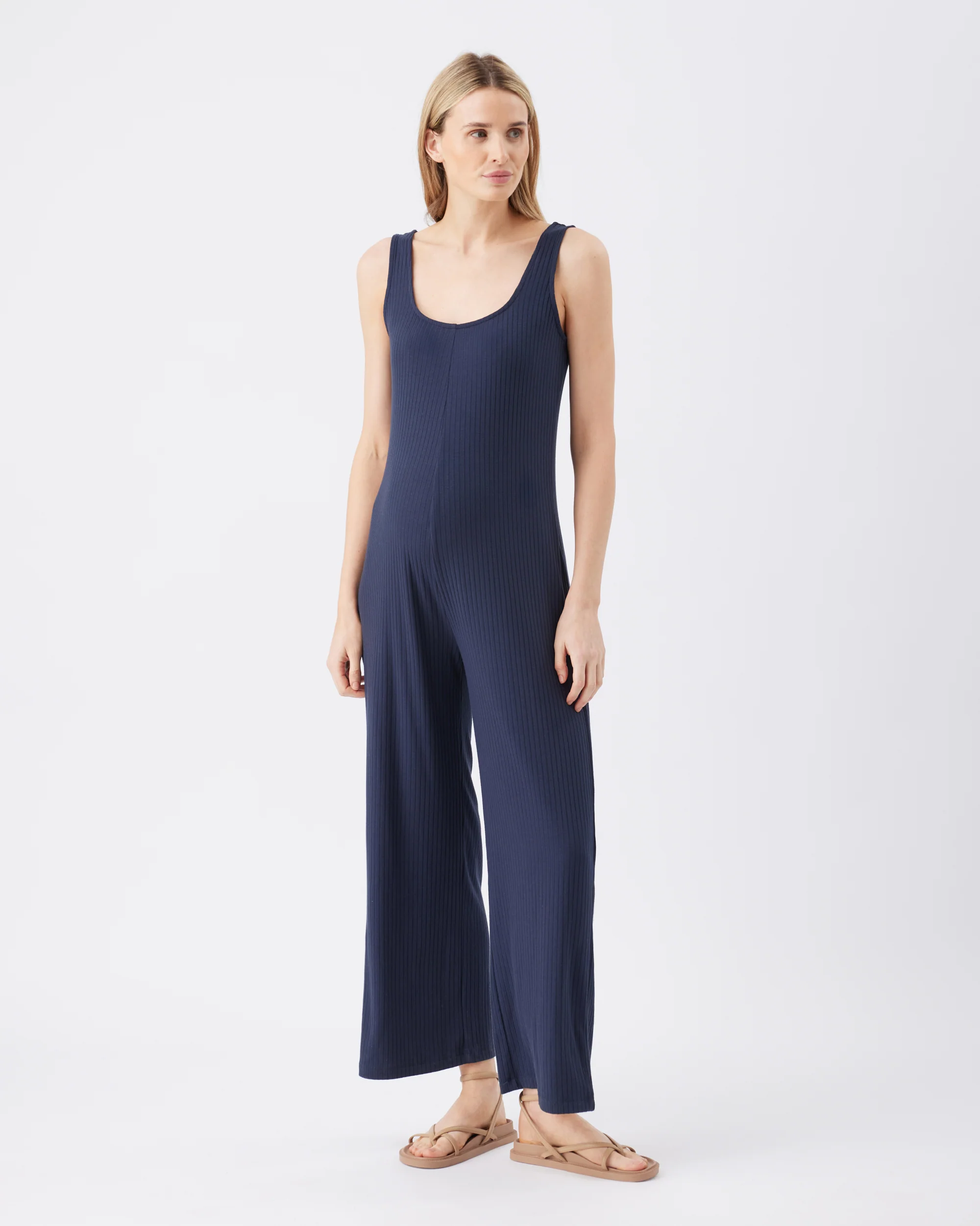 Bobby Rib Jumpsuit  Navy - Image 2