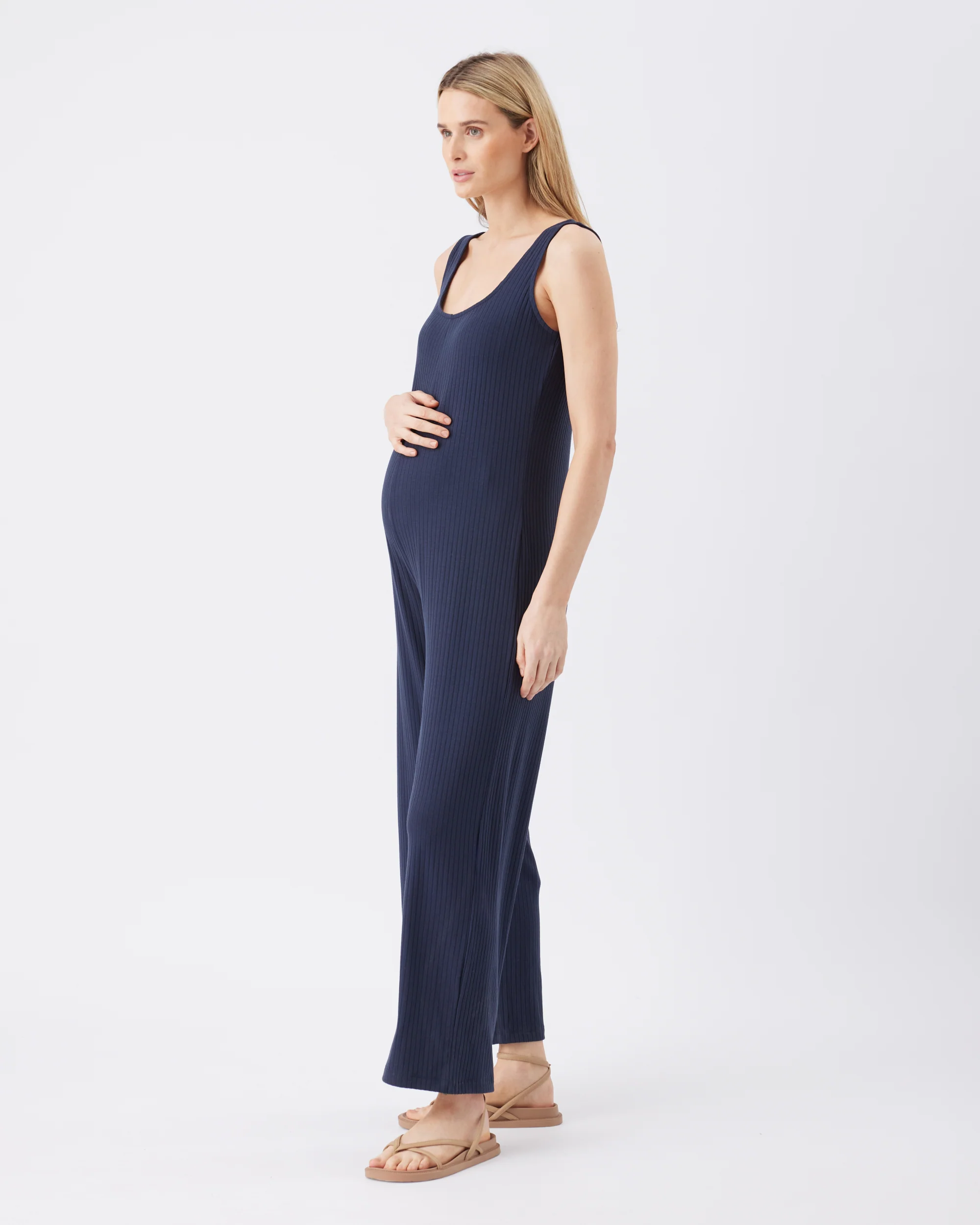 Bobby Rib Jumpsuit  Navy - Image 3