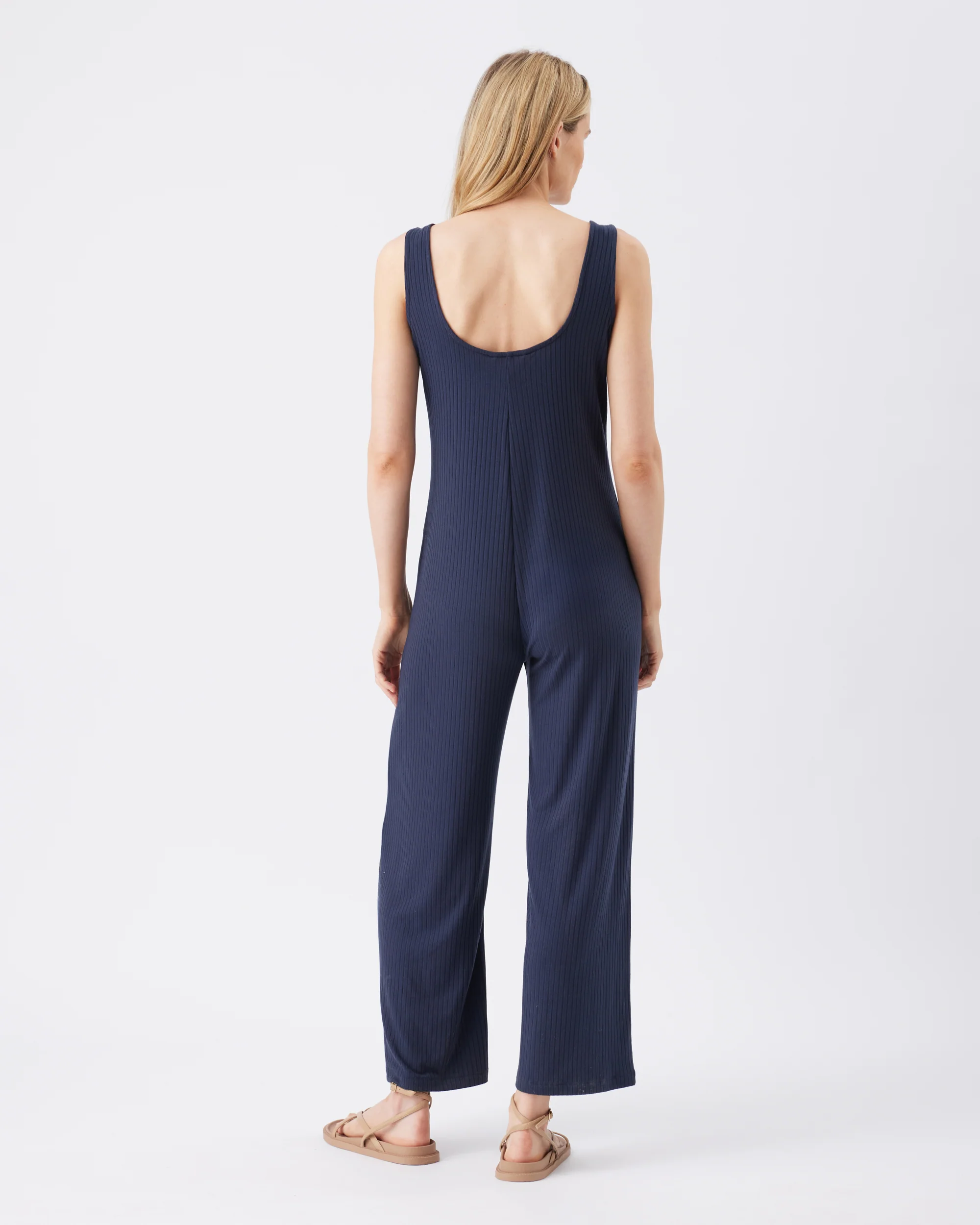 Bobby Rib Jumpsuit  Navy - Image 4