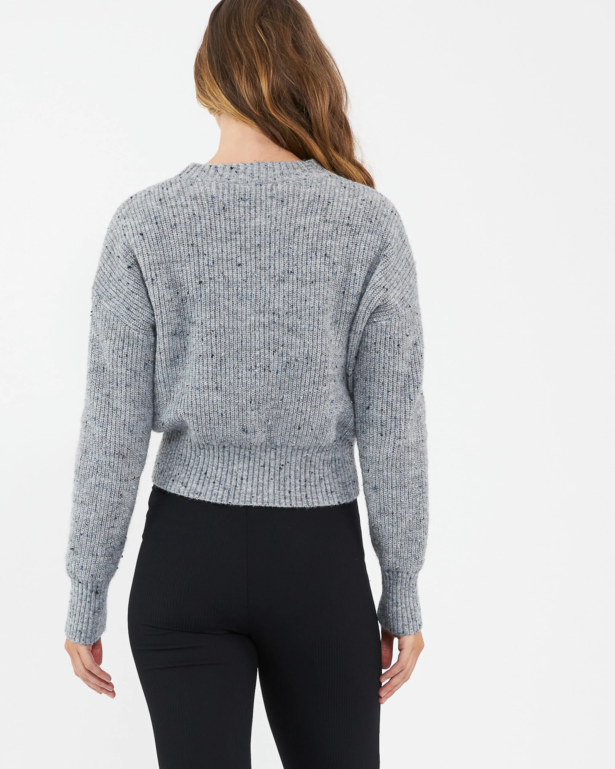 Bonnie Tie Front Knit  Grey Marle - Image 4