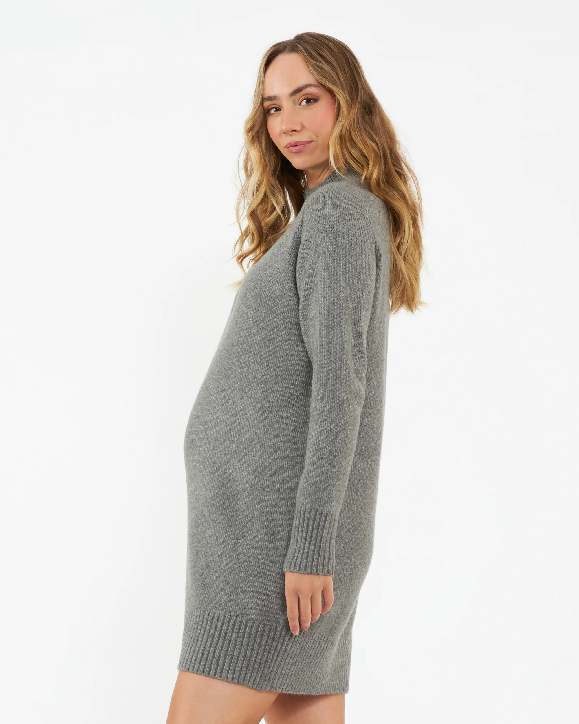 Brook Knit Sweater Dress  Grey Marle - Image 3