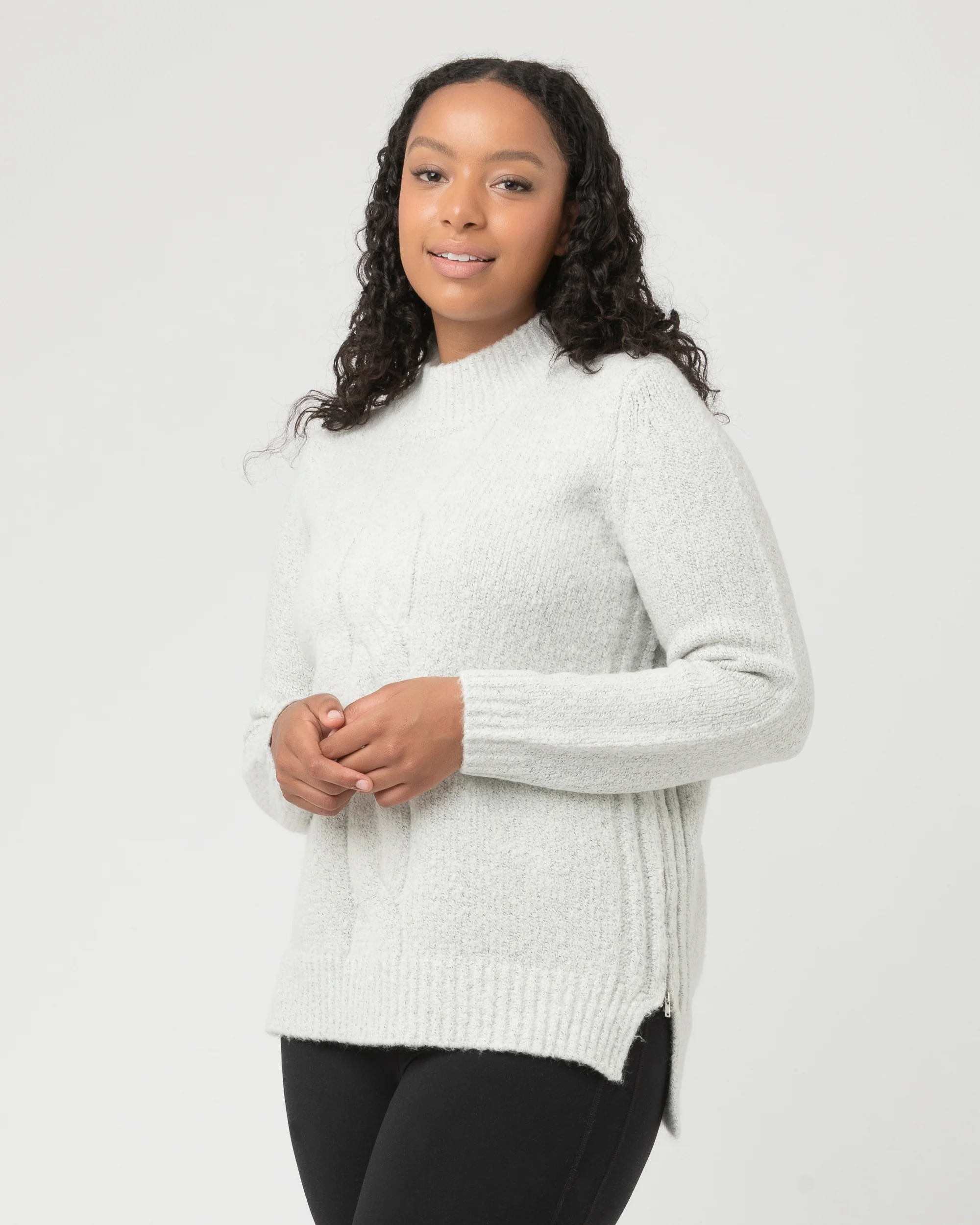 Cable Nursing Knit Snow - Image 7
