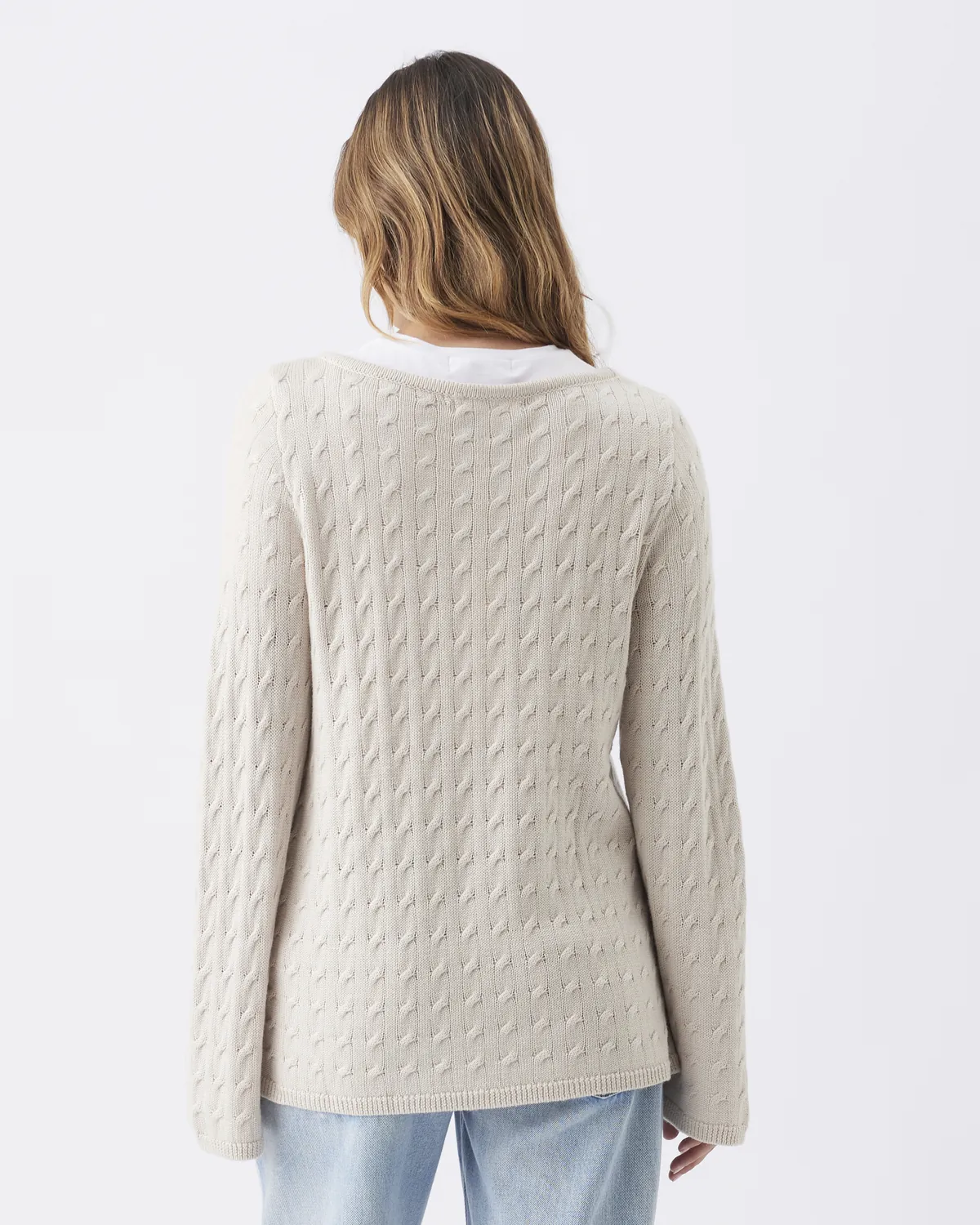 Carla Cable Nursing Knit   Fawn - Image 5