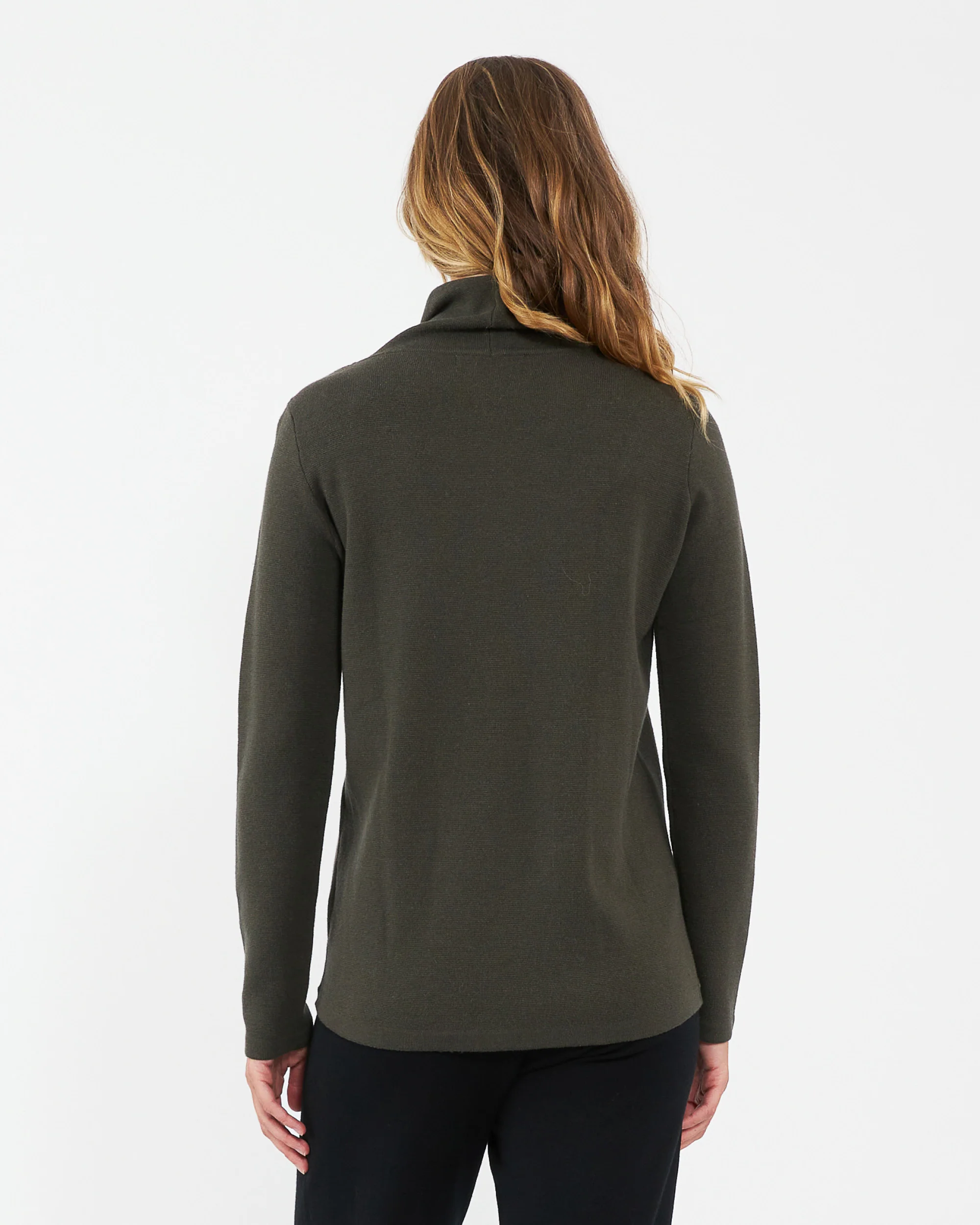 Cassie Cross Over Nursing Knit Khaki - Image 5