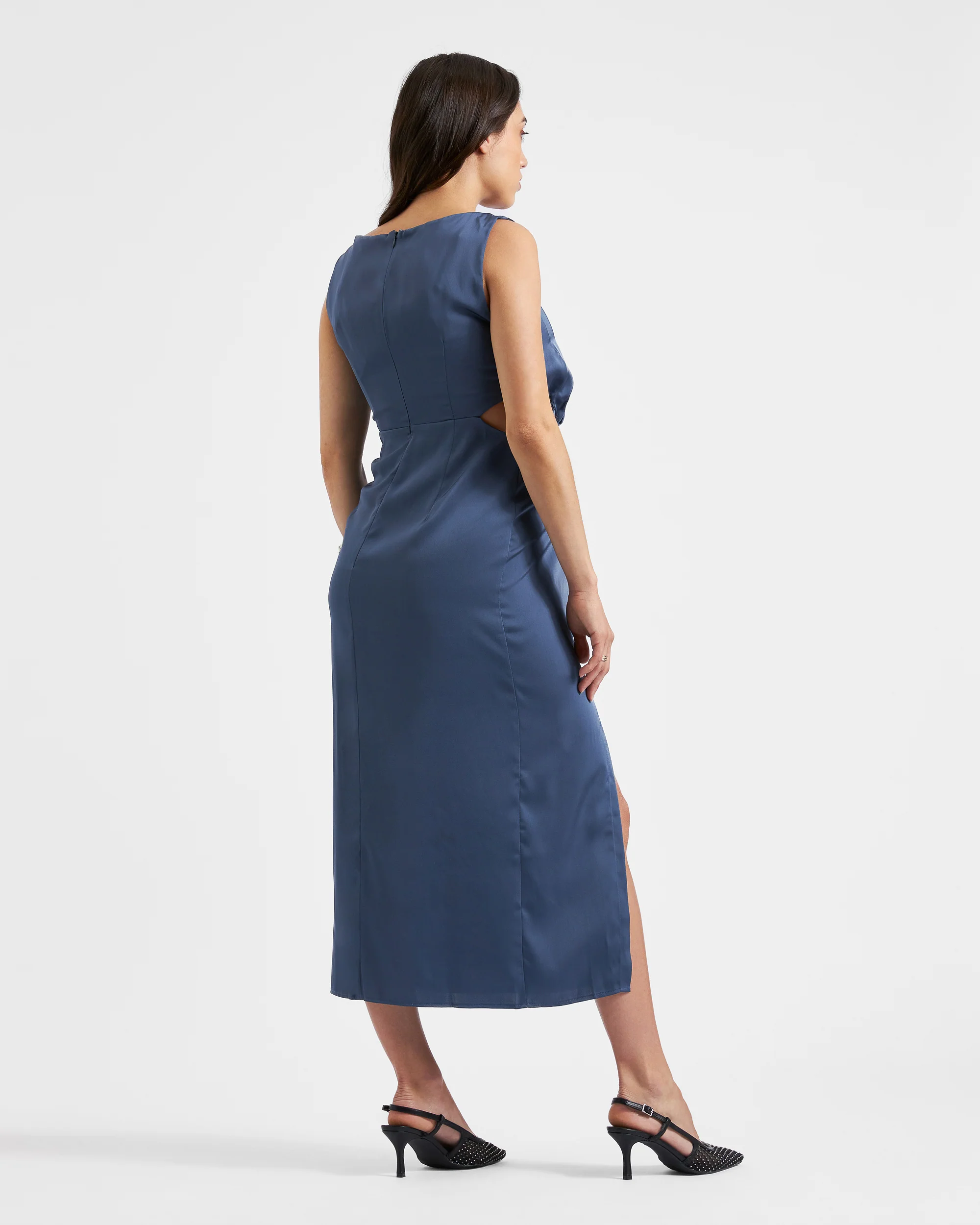Chantell Side Twist Dress  Washed Indigo - Image 4