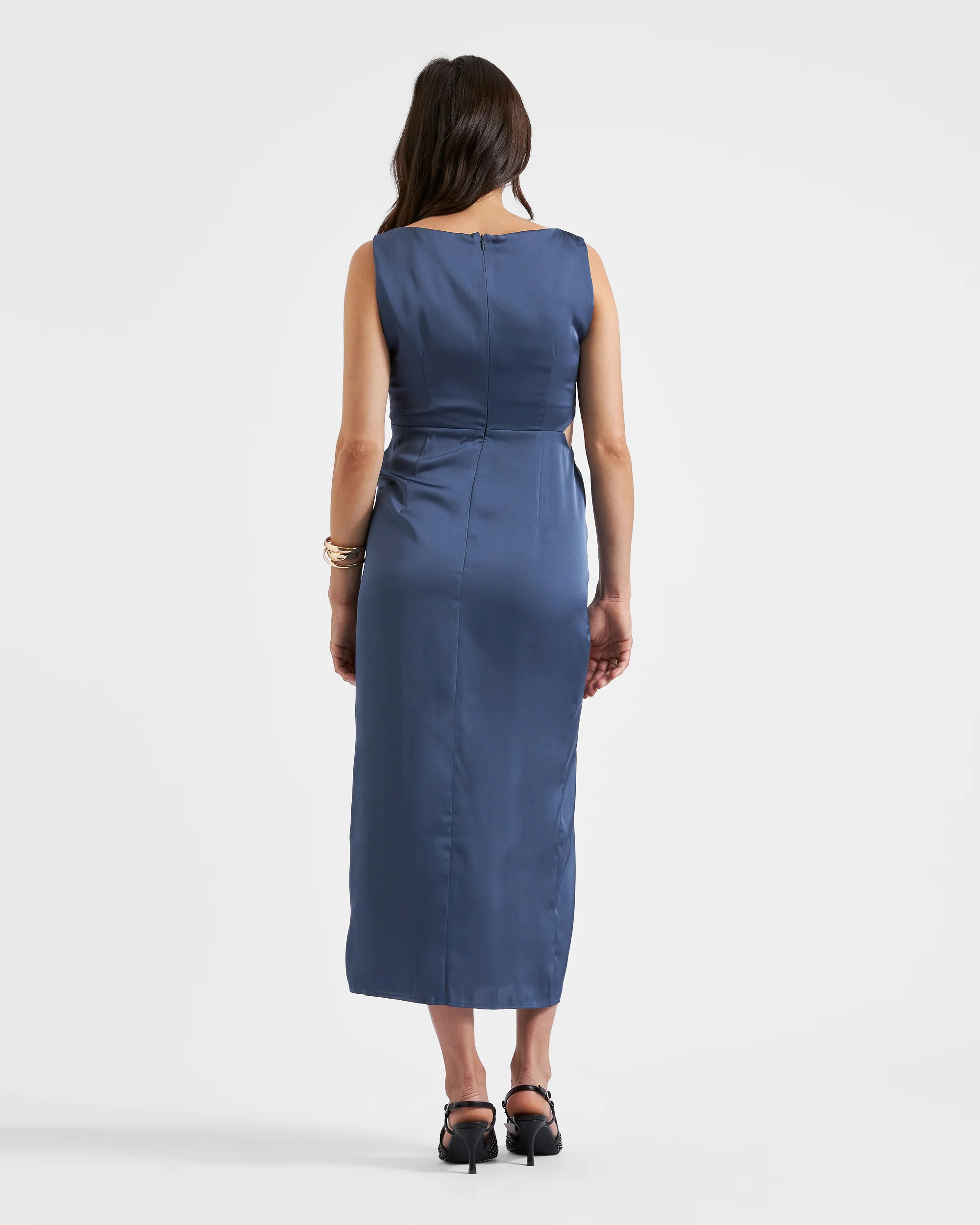 Chantell Side Twist Dress  Washed Indigo - Image 5