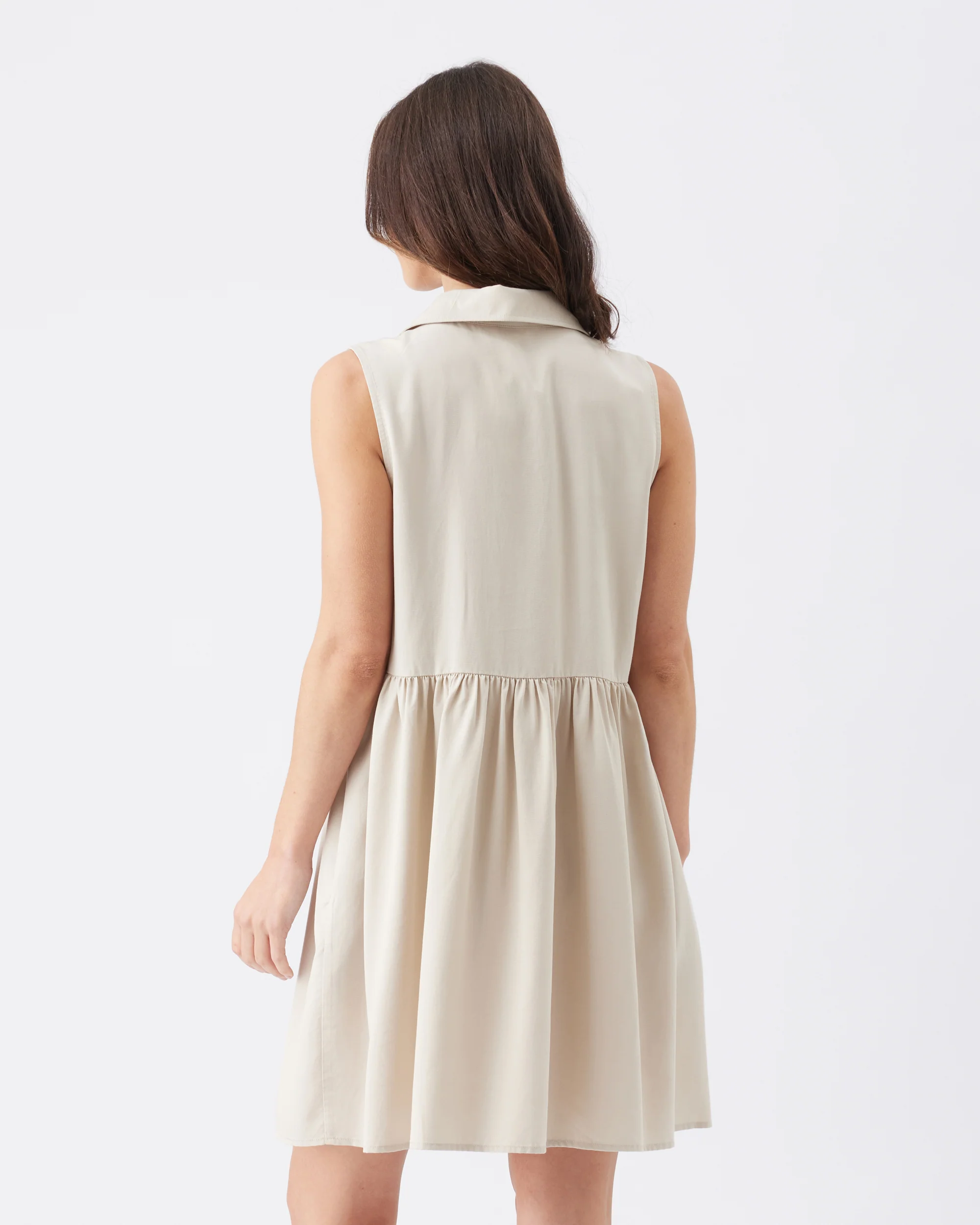 Chloe Tencel Dress Sand - Image 5