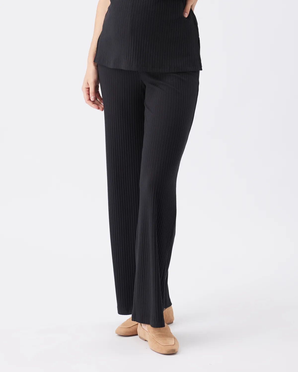 Cindy Rib Pant  Black - Image 3