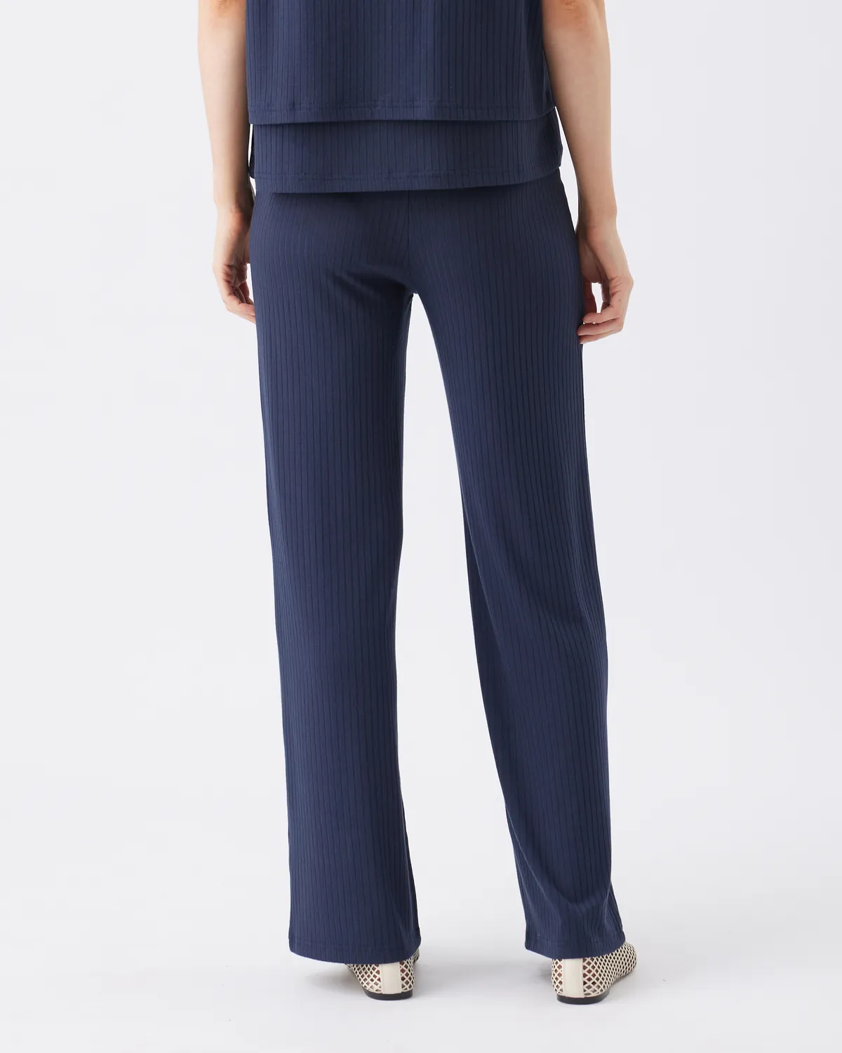 Cindy Rib Pant  Navy - Image 4