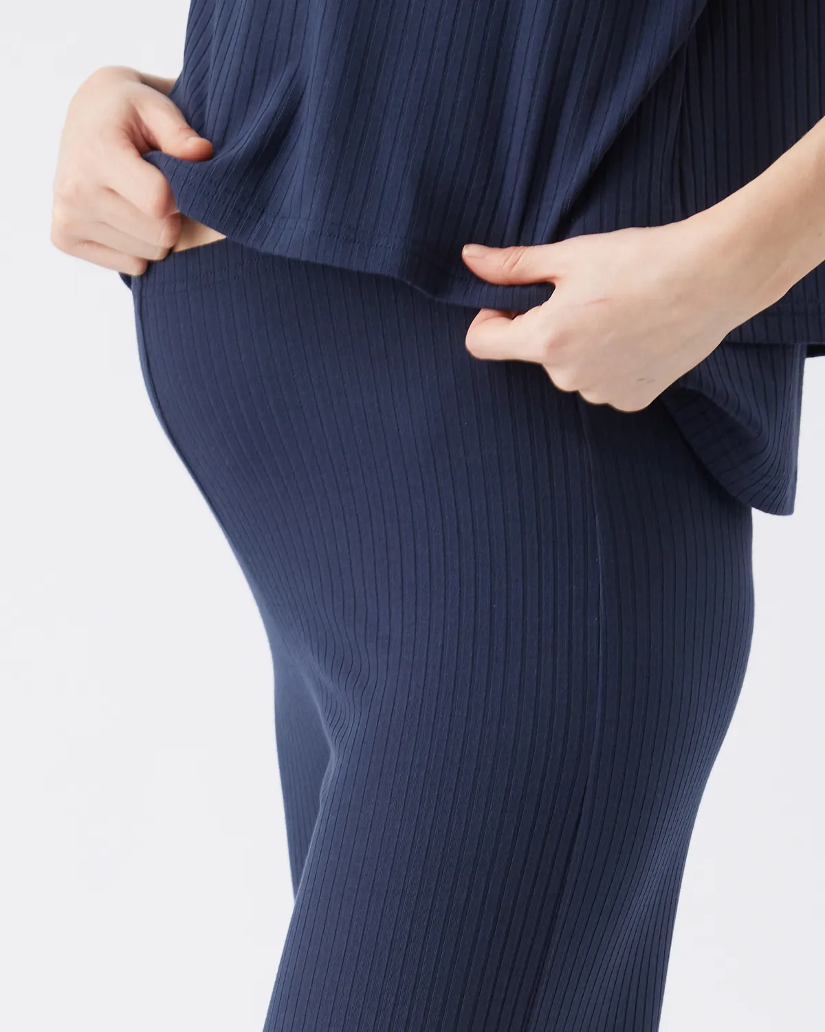 Cindy Rib Pant  Navy - Image 5
