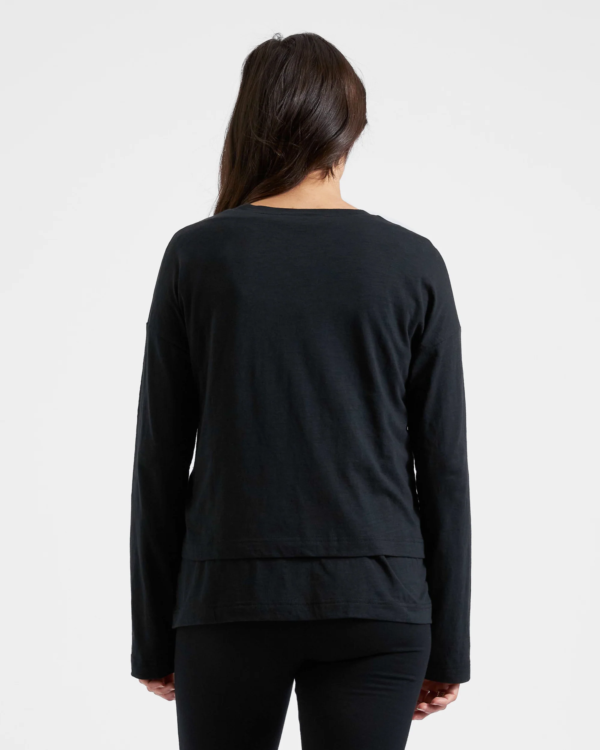 Claud Long Sleeve Nursing Top Black - Image 3