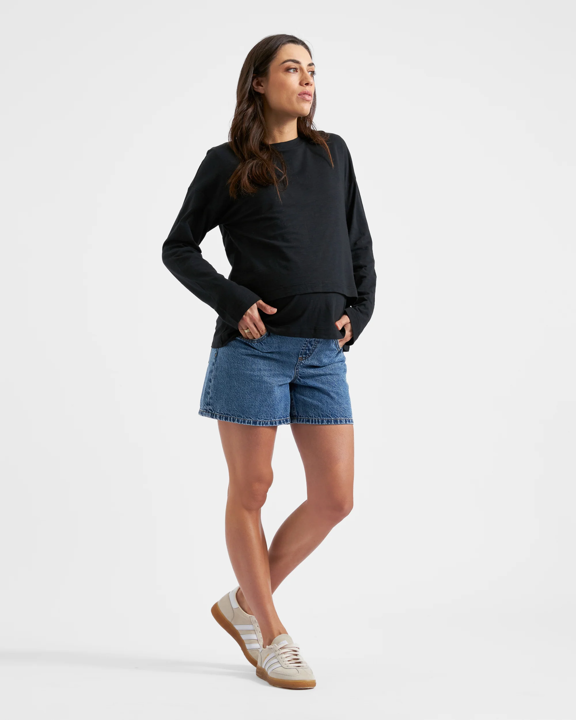 Claud Long Sleeve Nursing Top Black - Image 5