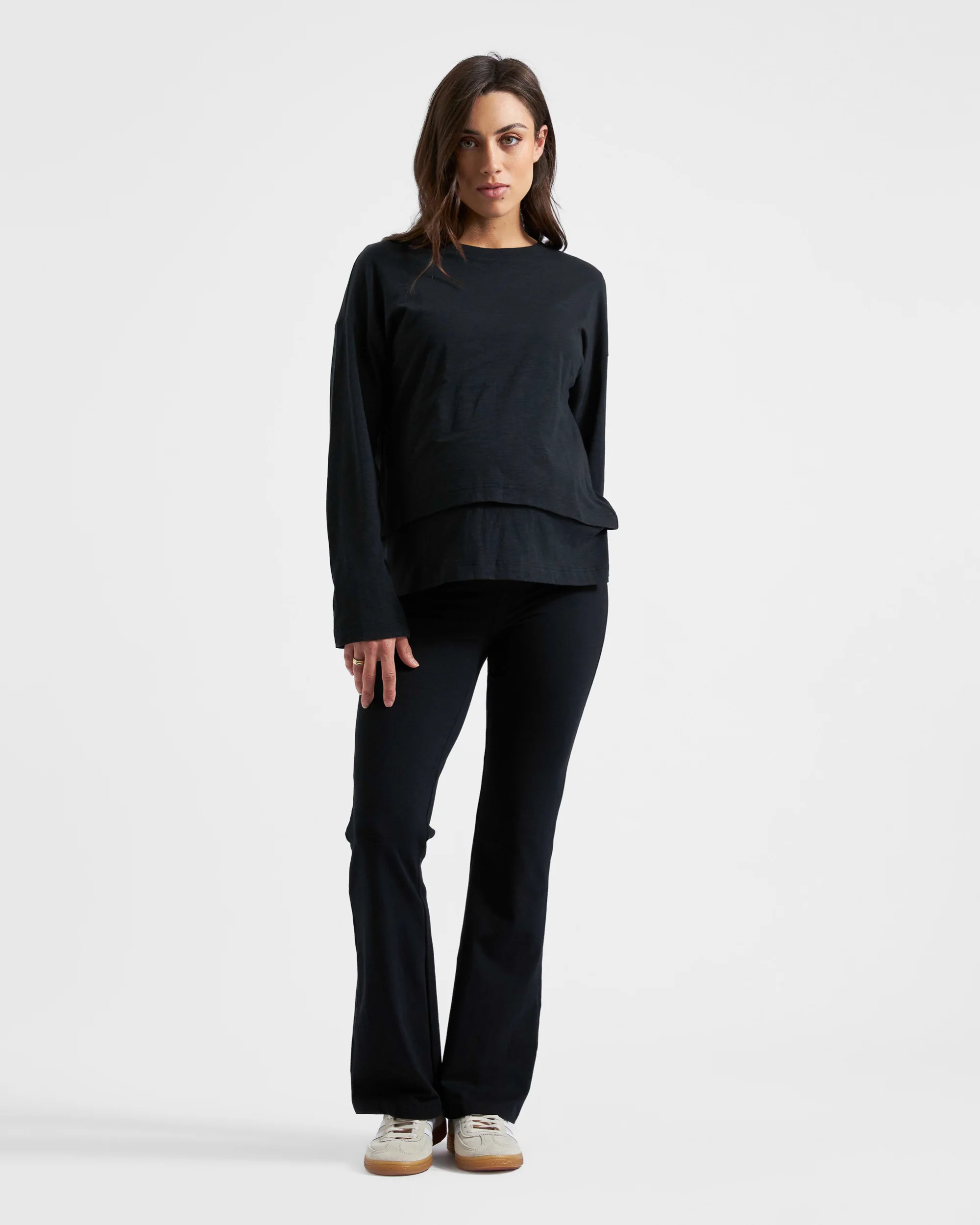 Claud Long Sleeve Nursing Top Black - Image 6