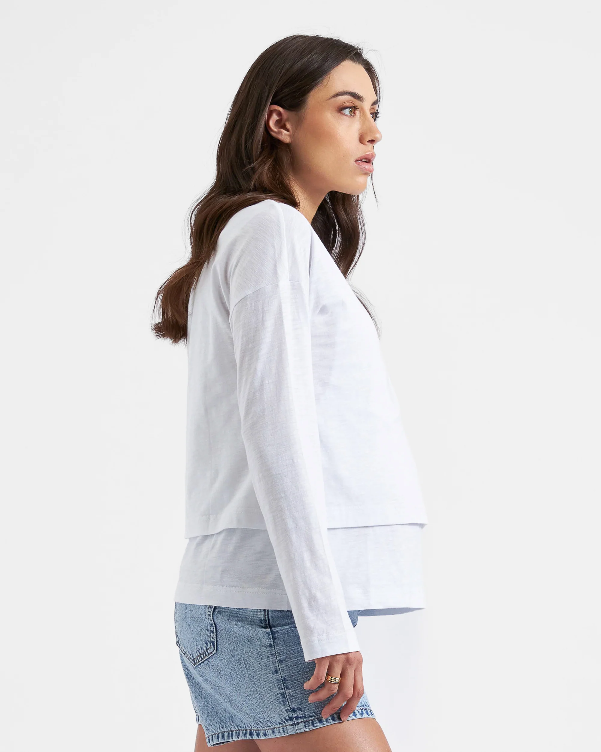 Claud Long Sleeve Nursing Top White - Image 2