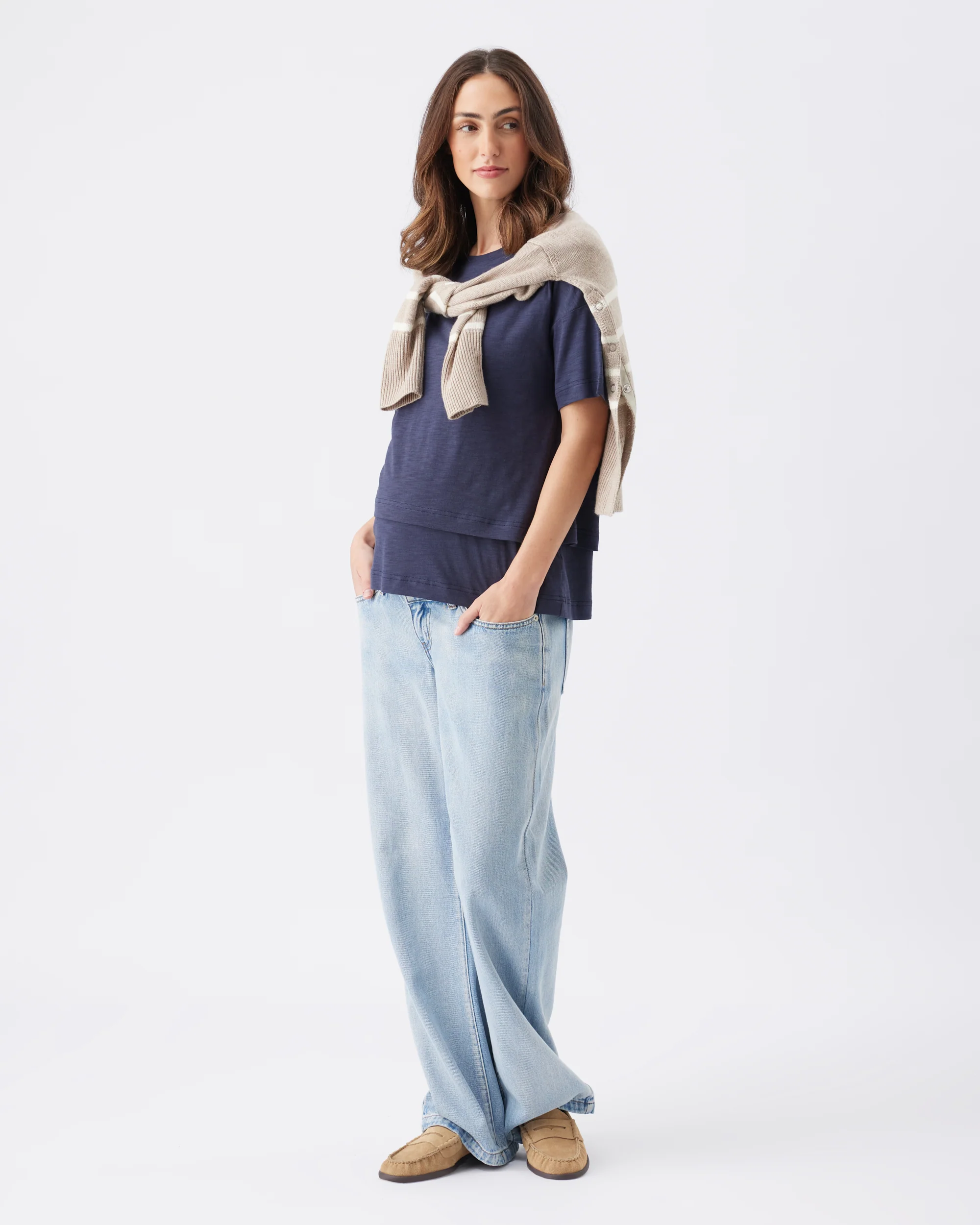 Claud Nursing Tee  Indigo - Image 2