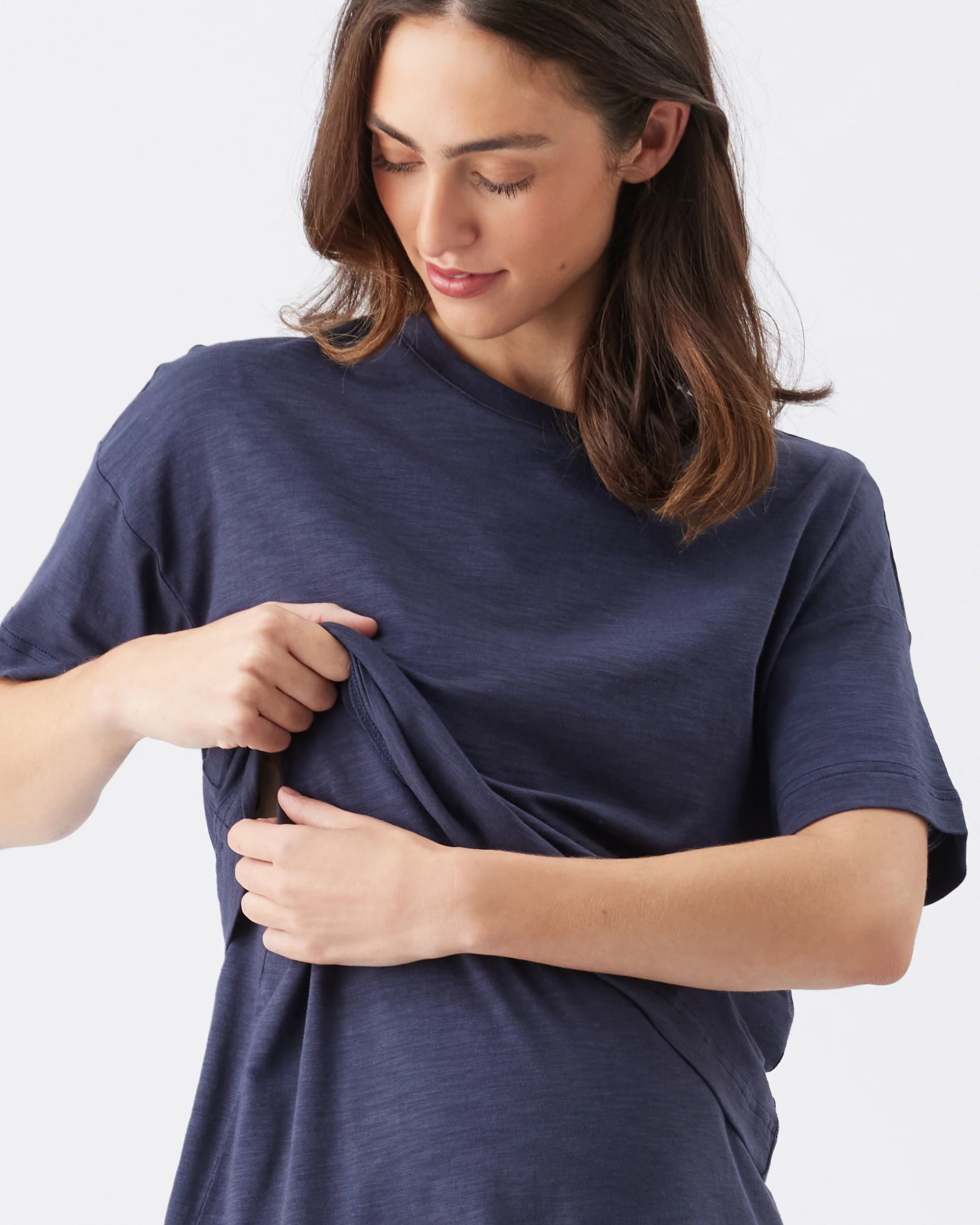 Claud Nursing Tee  Indigo - Image 5
