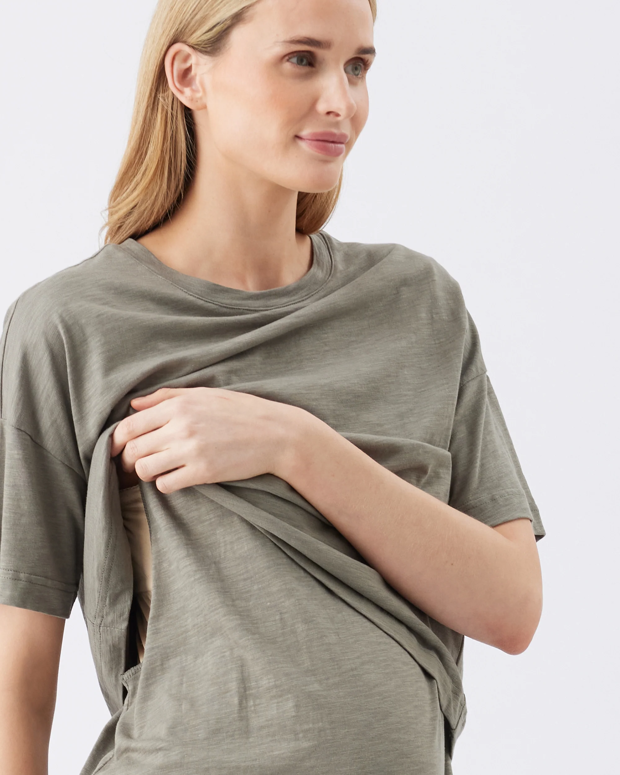 Claud Nursing Tee  Moss - Image 2