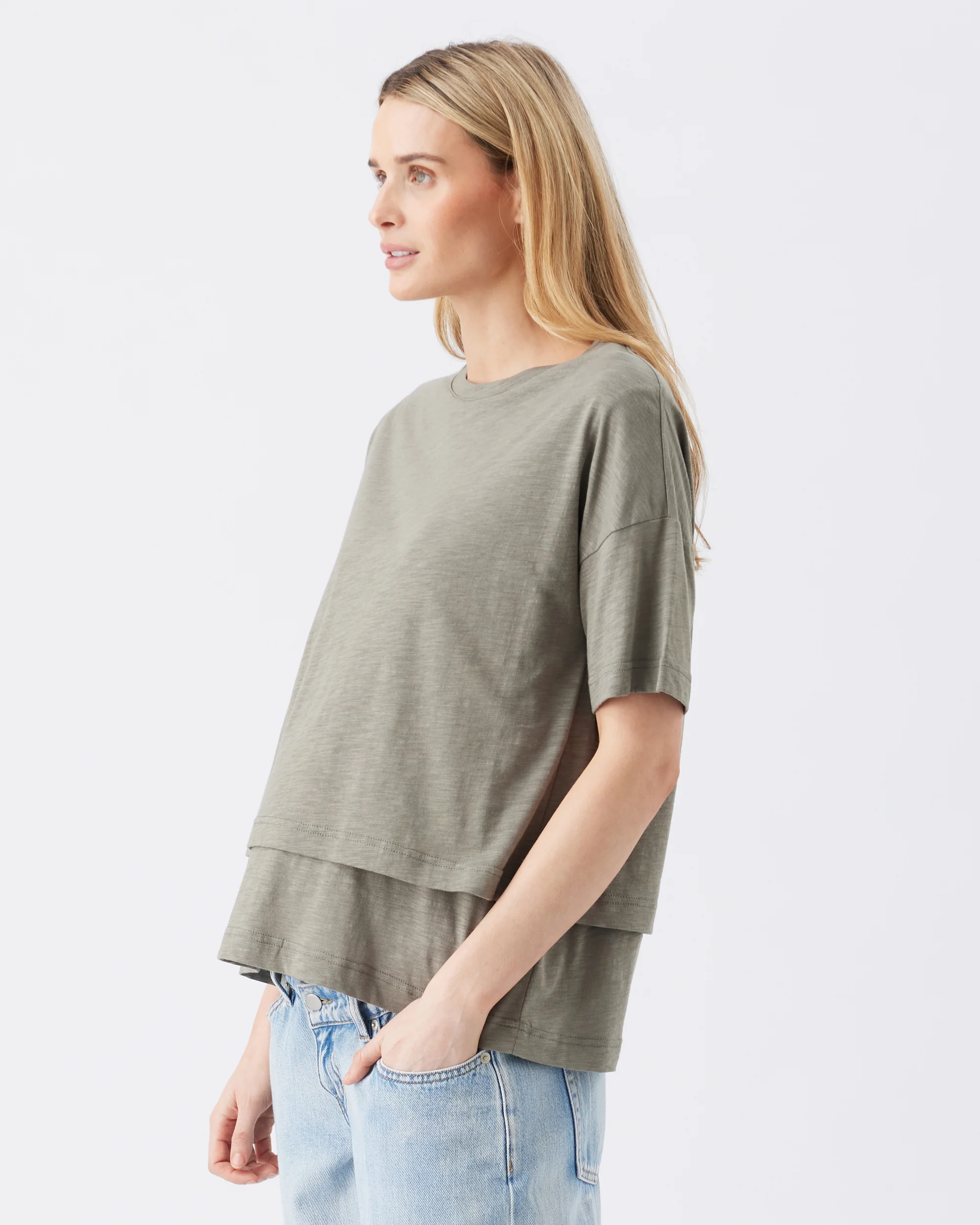 Claud Nursing Tee  Moss - Image 3