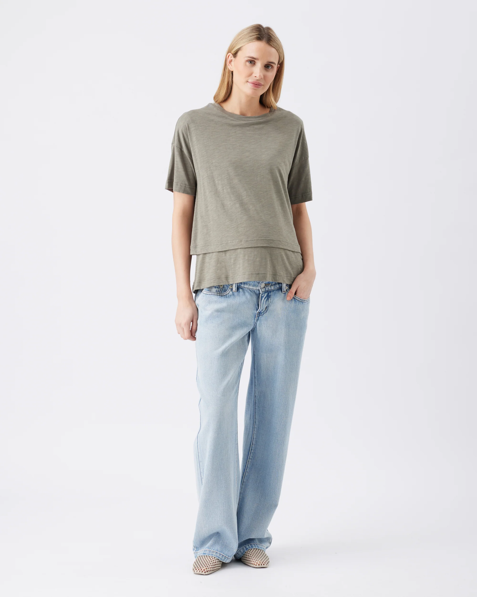 Claud Nursing Tee  Moss - Image 5