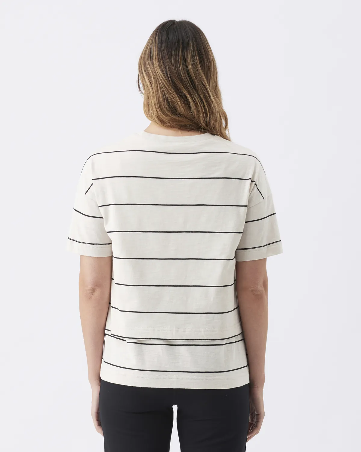 Claudette Nursing Tee  Ecru / Black - Image 5