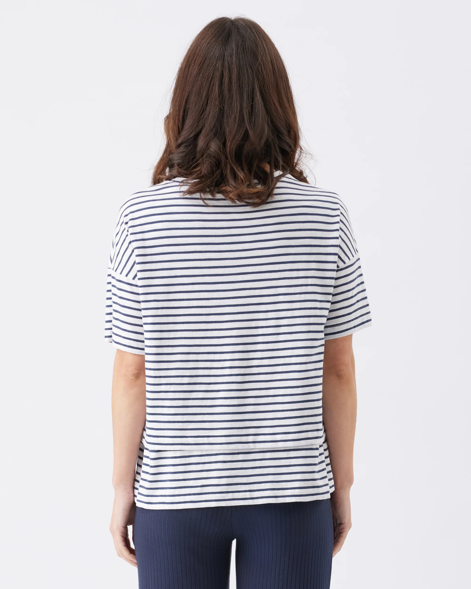 Claudette Nursing Tee  White / Ink - Image 4