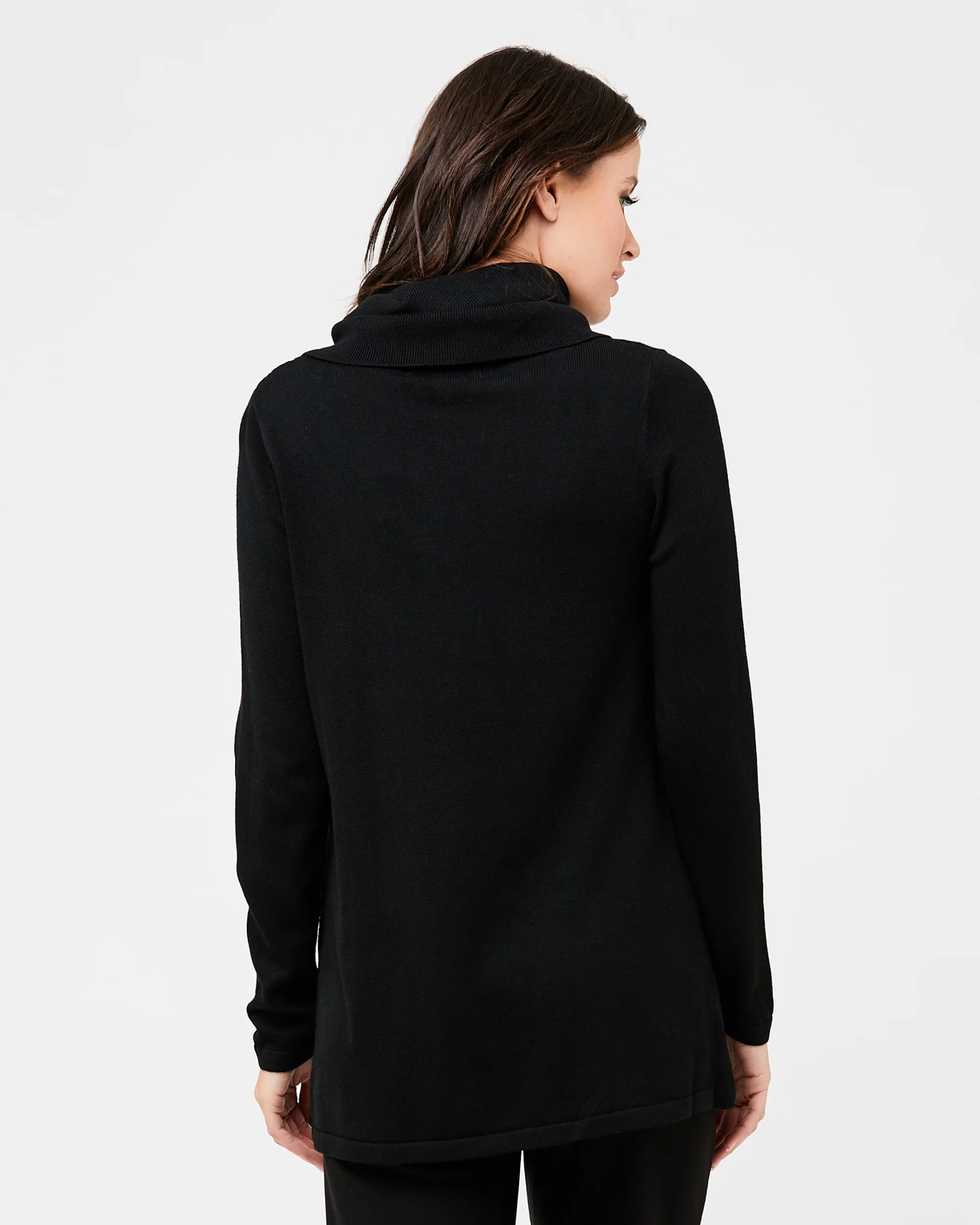 Cowl Neck Nursing Knit  Black - Image 3
