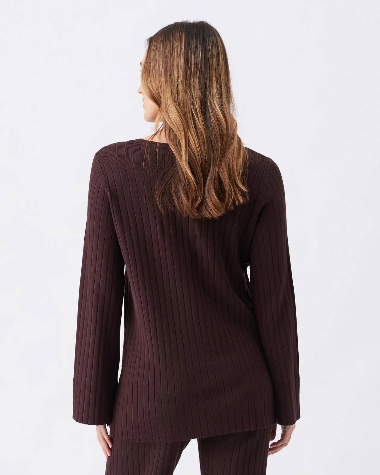Dallas Rib Knit Nursing Top Cocoa - Image 5