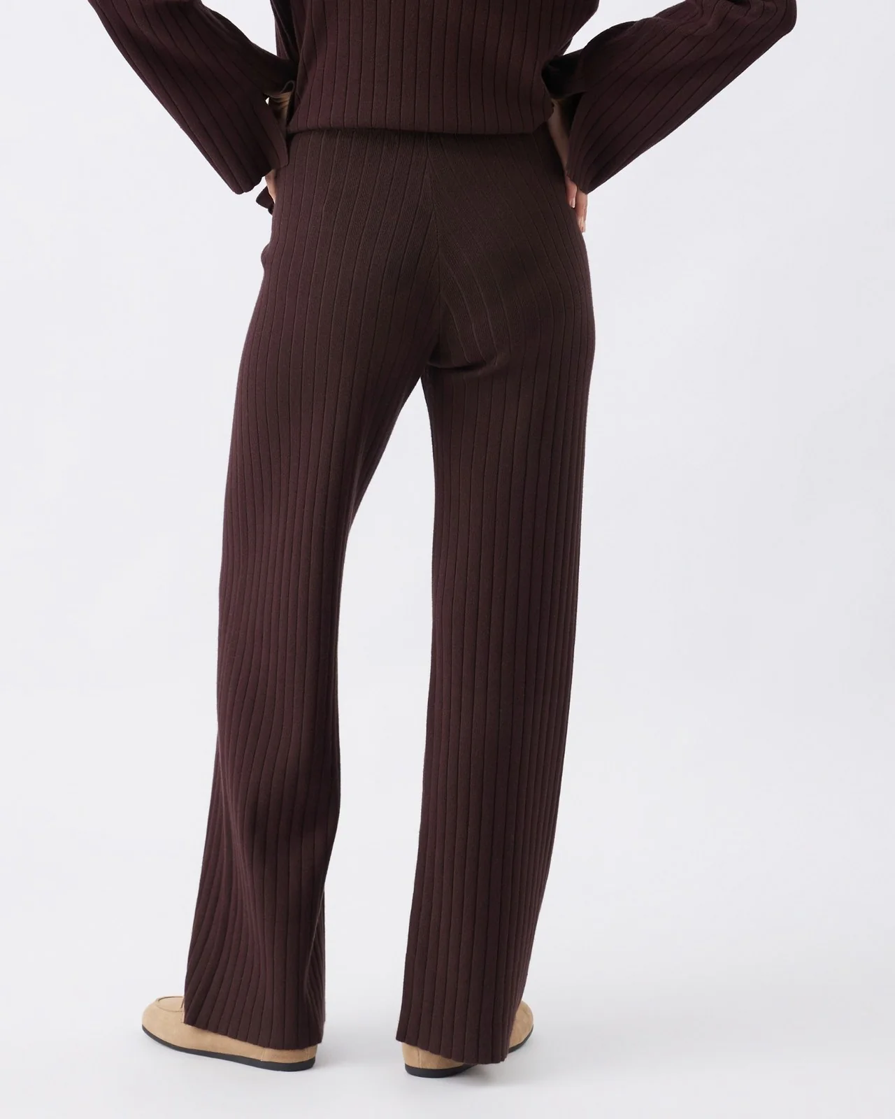 Dallas Rib Knit Pant  Cocoa - Image 5