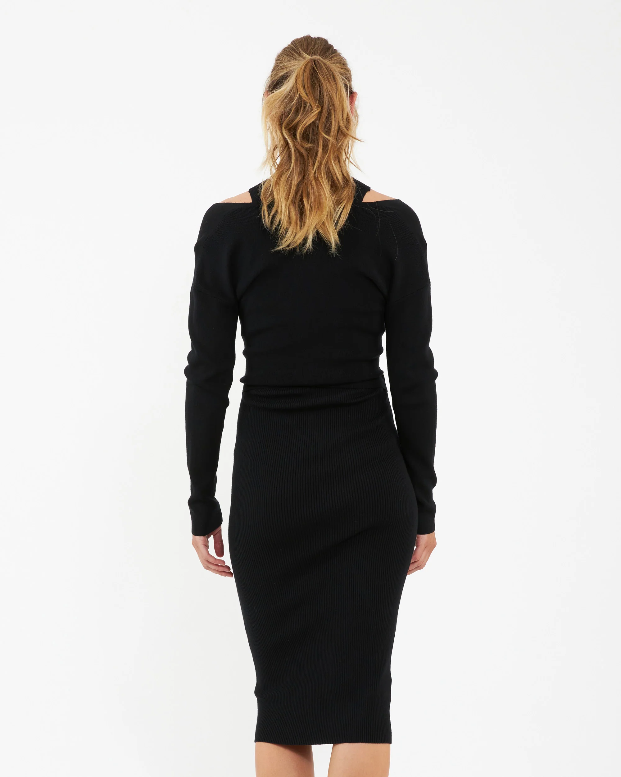 Dayna Nursing Knit Dress Black - Image 4