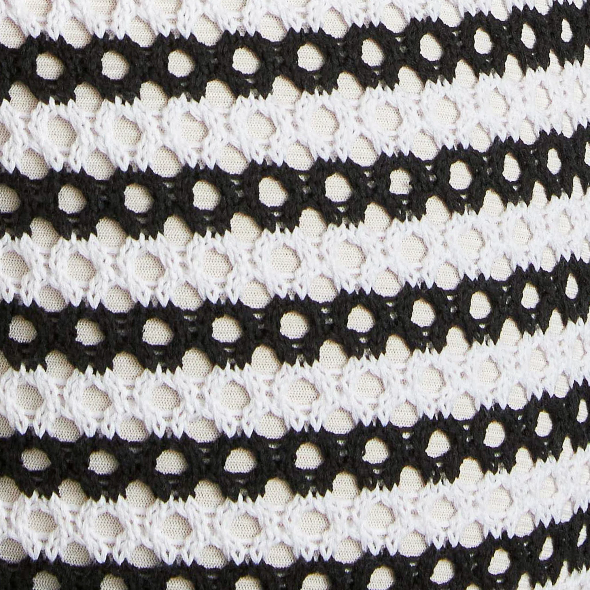 Diana Crochet Dress  Black / White - Image 6